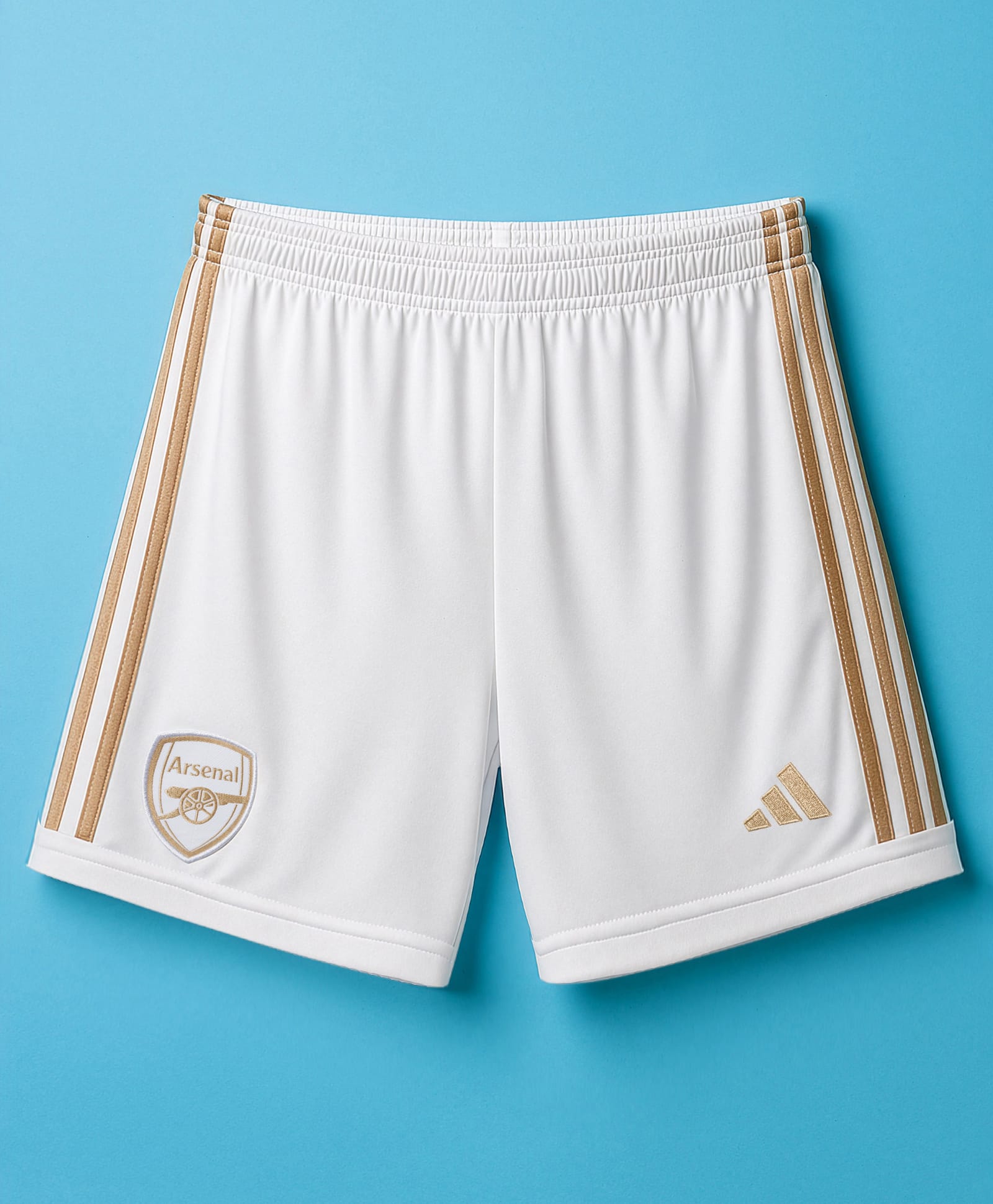 ADIDAS KIDS Knit Shorts with Logo Embroidery & Tape Detailing - White-image-39