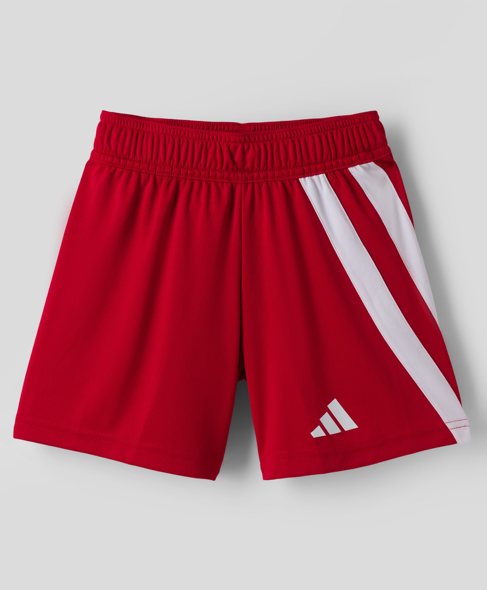 Adidas Kids Knit Mid Thigh Length Shorts with Striped & Brand Logo Print - Dark Red-picture-27