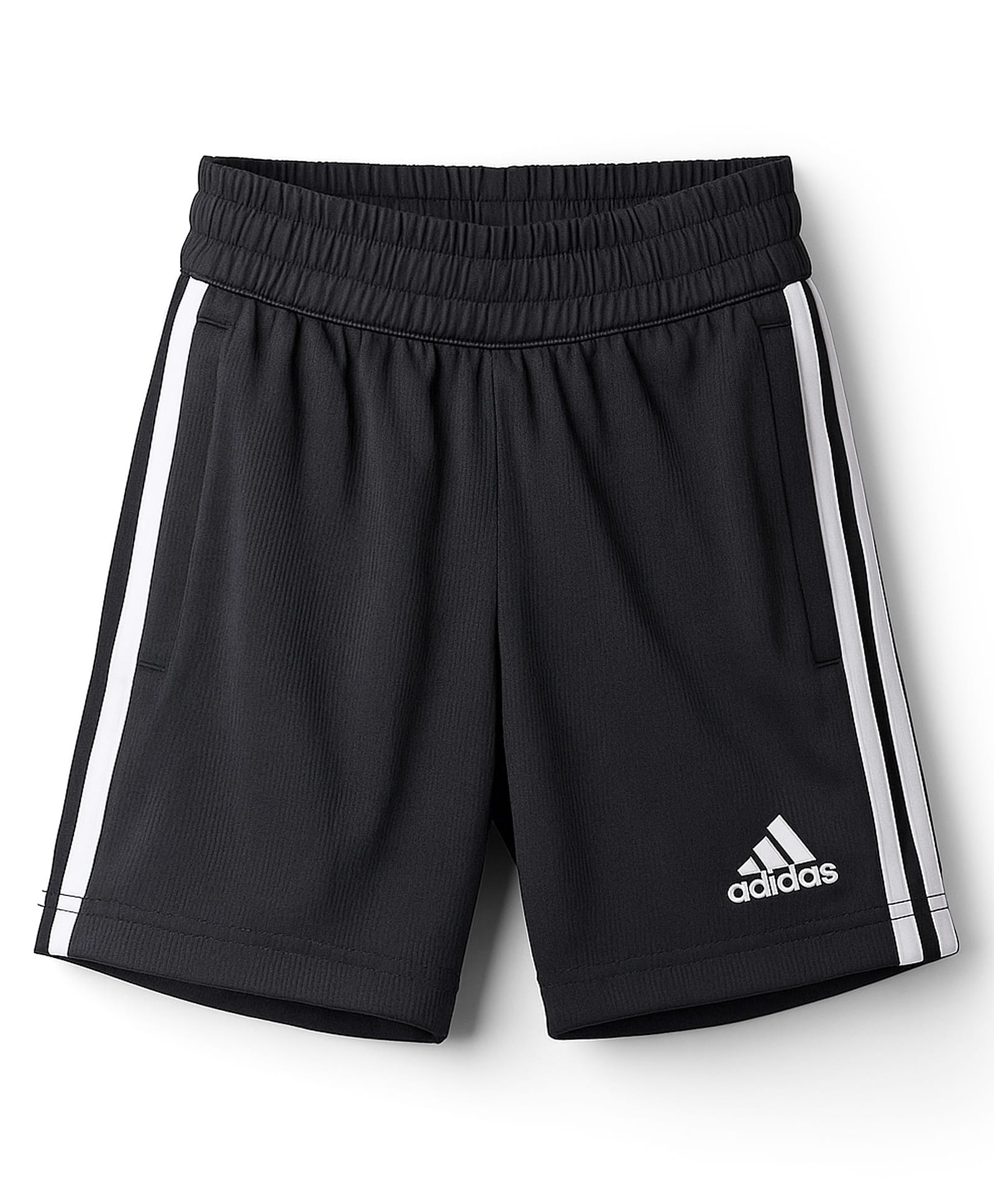ADIDAS KIDS Cotton Knit Shorts with Logo Graphic & Tape Detailing - Black-picture-23