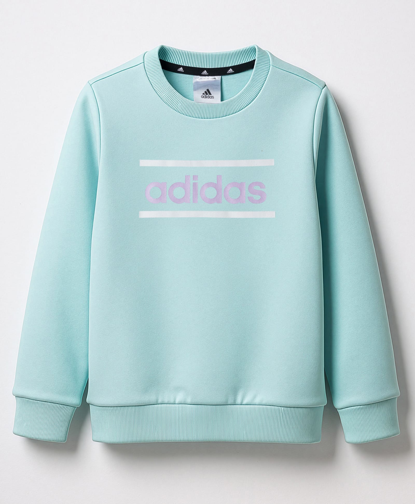 ADIDAS KIDS Cotton Knit Full Sleeves Sweatshirt with Brand Name Graphic - Turquoise-image-30