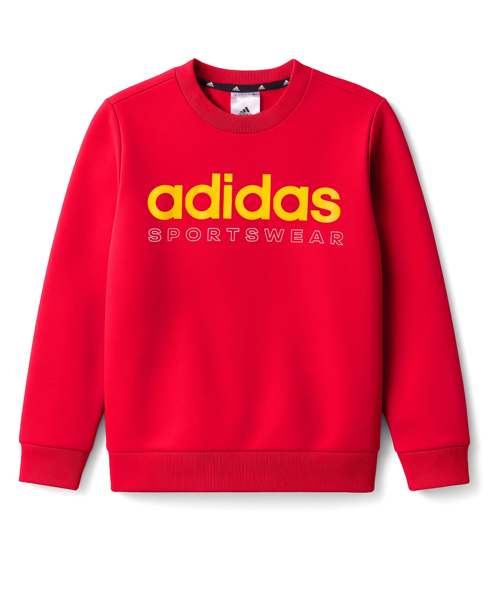 ADIDAS KIDS Cotton Knit Full Sleeves Sweatshirt with Brand Name Graphic - Red-image-35