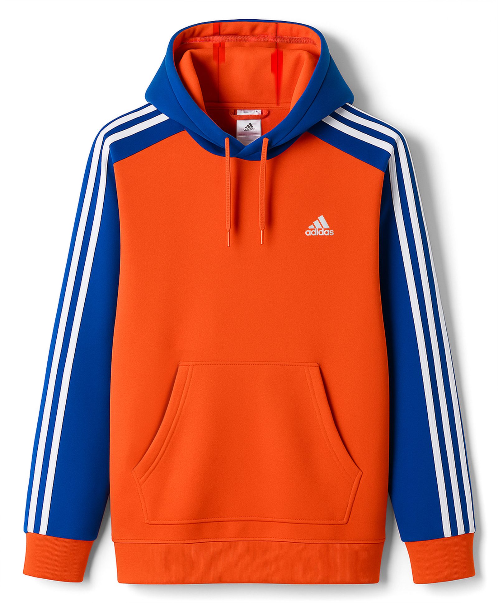 ADIDAS KIDS Cotton Knit Full Sleeves Hooded Sweatshirt with Log Graphic & Tape Detailing - Orange-picture-18