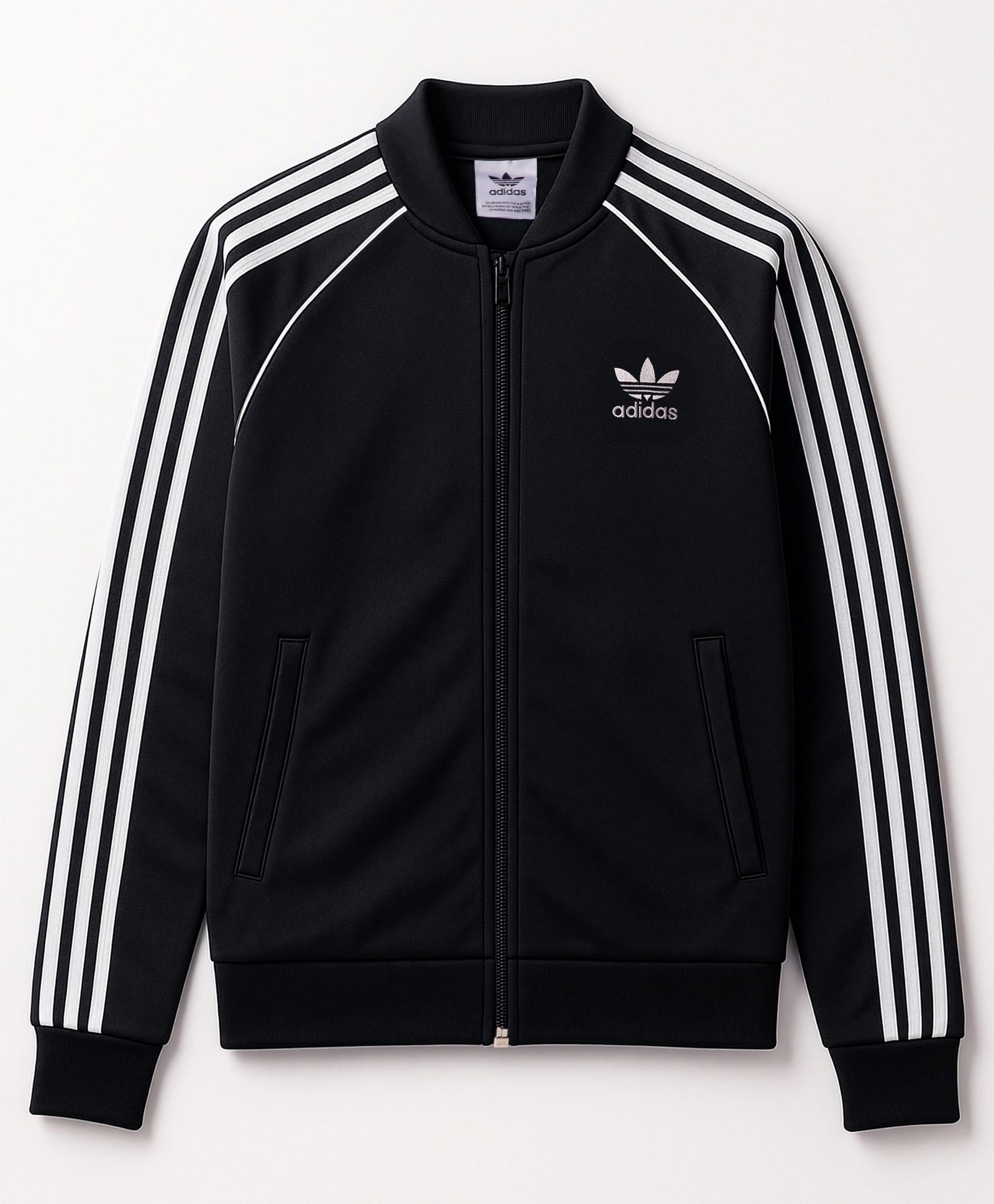 ADIDAS KIDS Knit Full Raglan Sleeves Jacket With Brand Logo Print & Tape Detailing - Black-picture-23