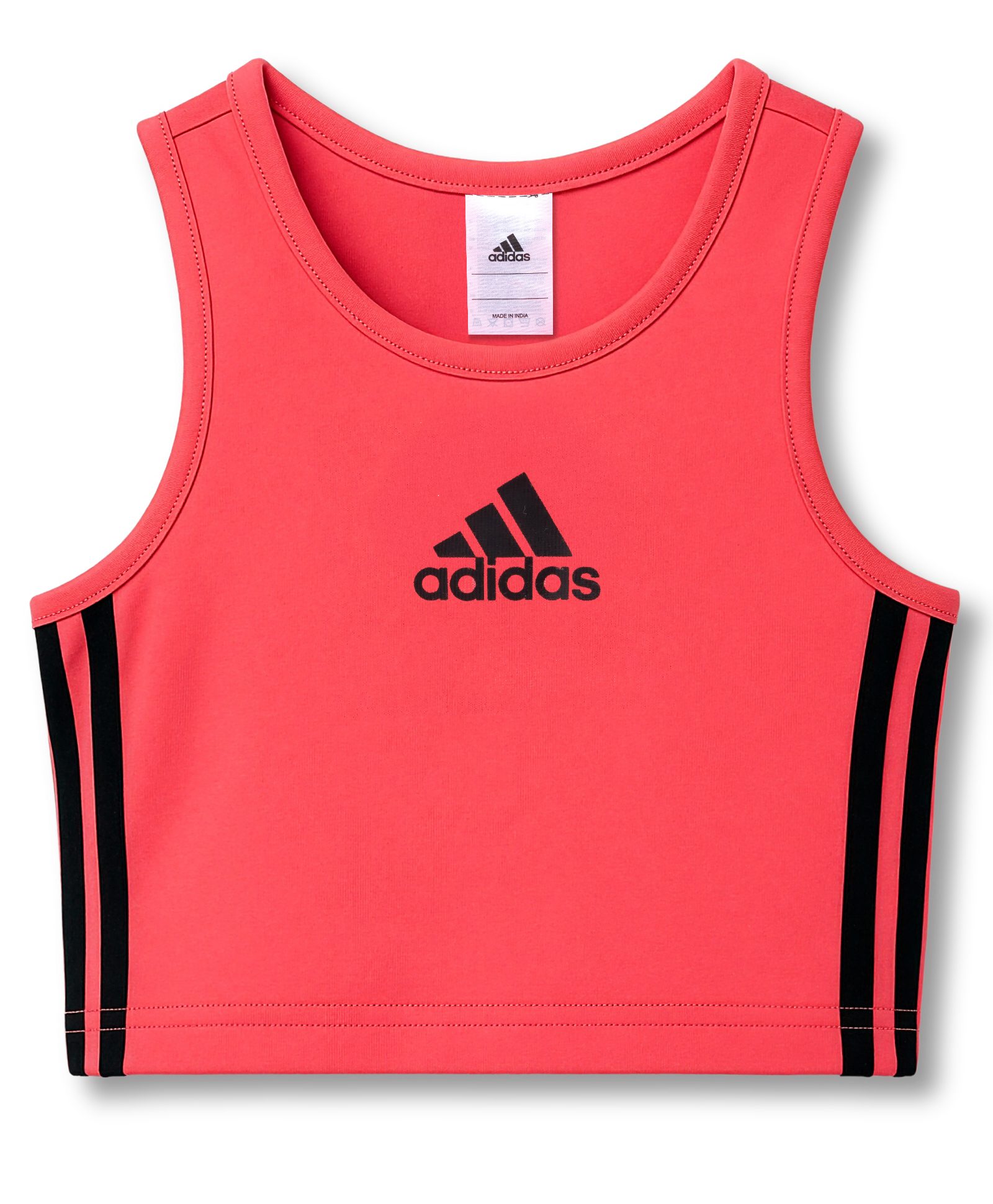 ADIDAS KIDS Cotton Knit Sleeveless T-Shirt with Logo Graphic - Red-picture-12