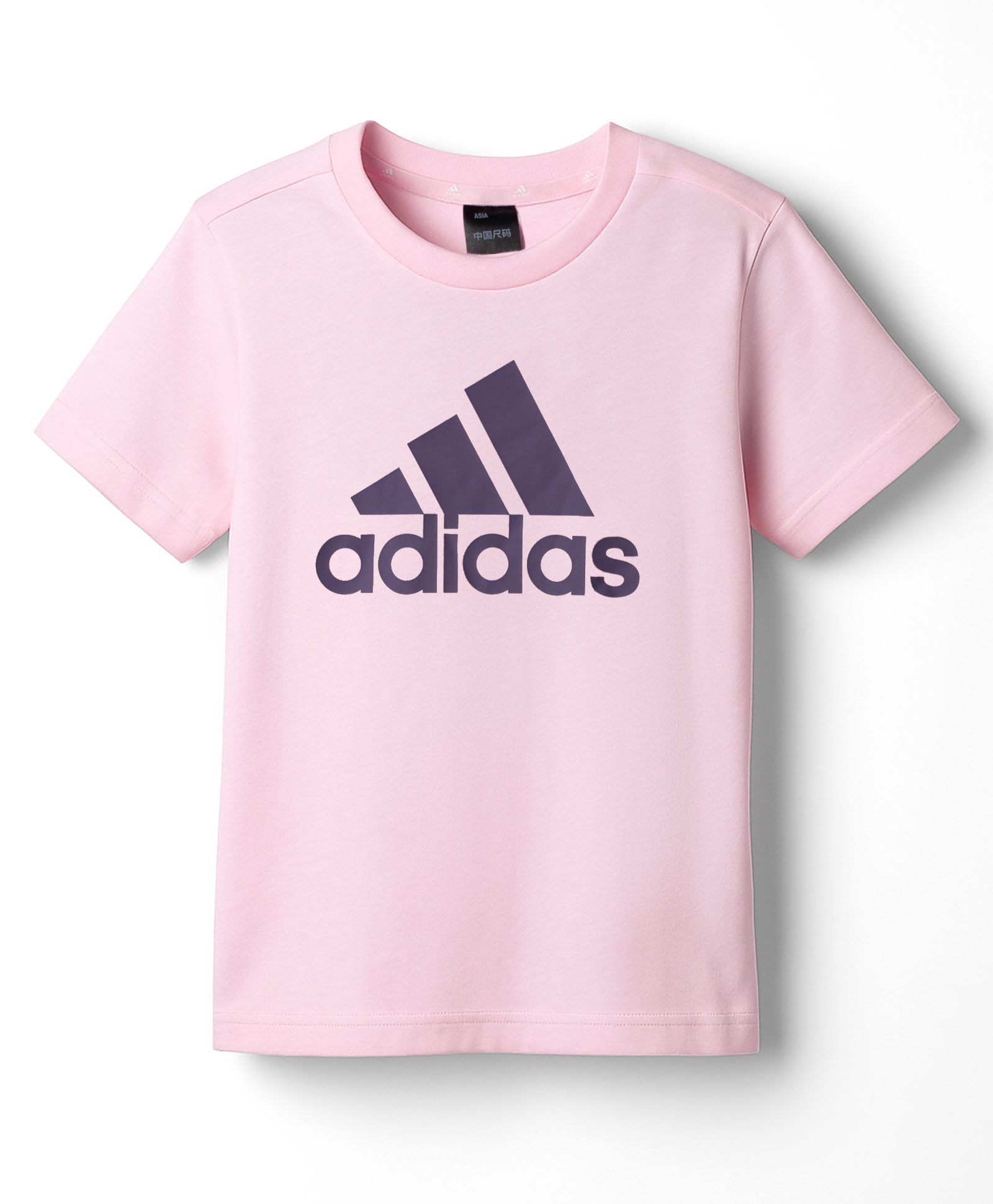 ADIDAS KIDS Cotton Knit Half Sleeves Logo Printed T-Shirt - Pink-picture-41