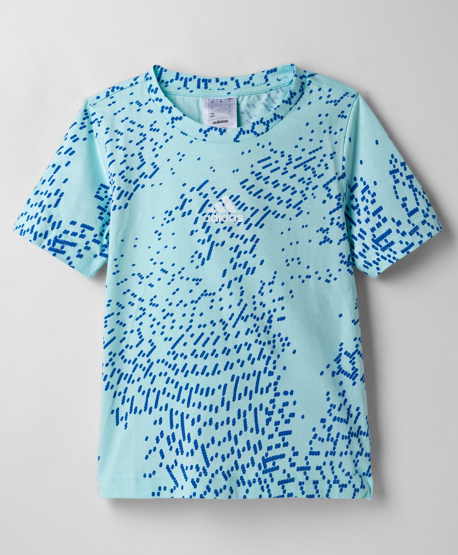 ADIDAS KIDS Knit Half Sleeves Printed T-Shirt - Turquoise-picture-14