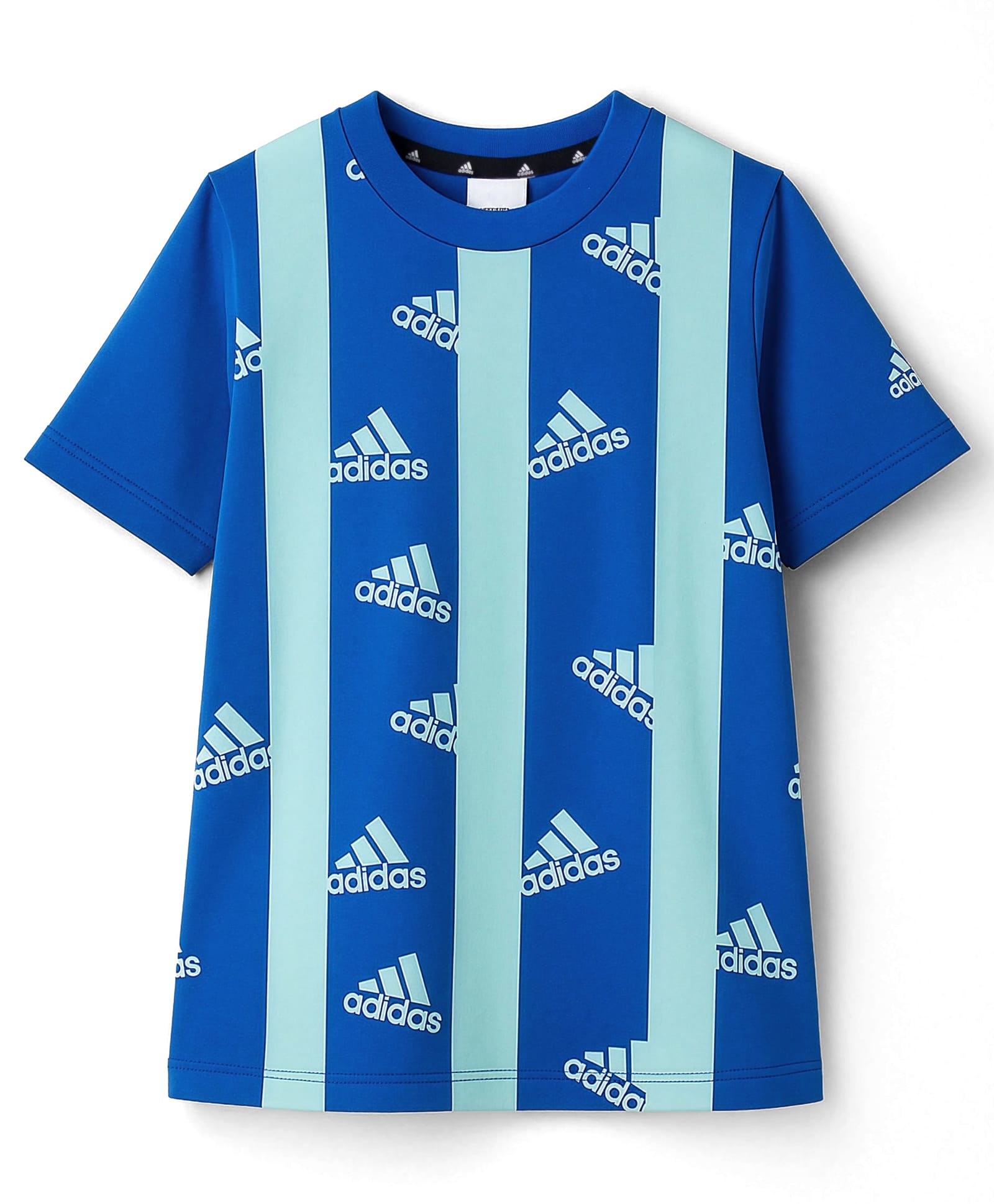 ADIDAS KIDS Knit Half Sleeves T-Shirt with Logo Print - Blue-image-20