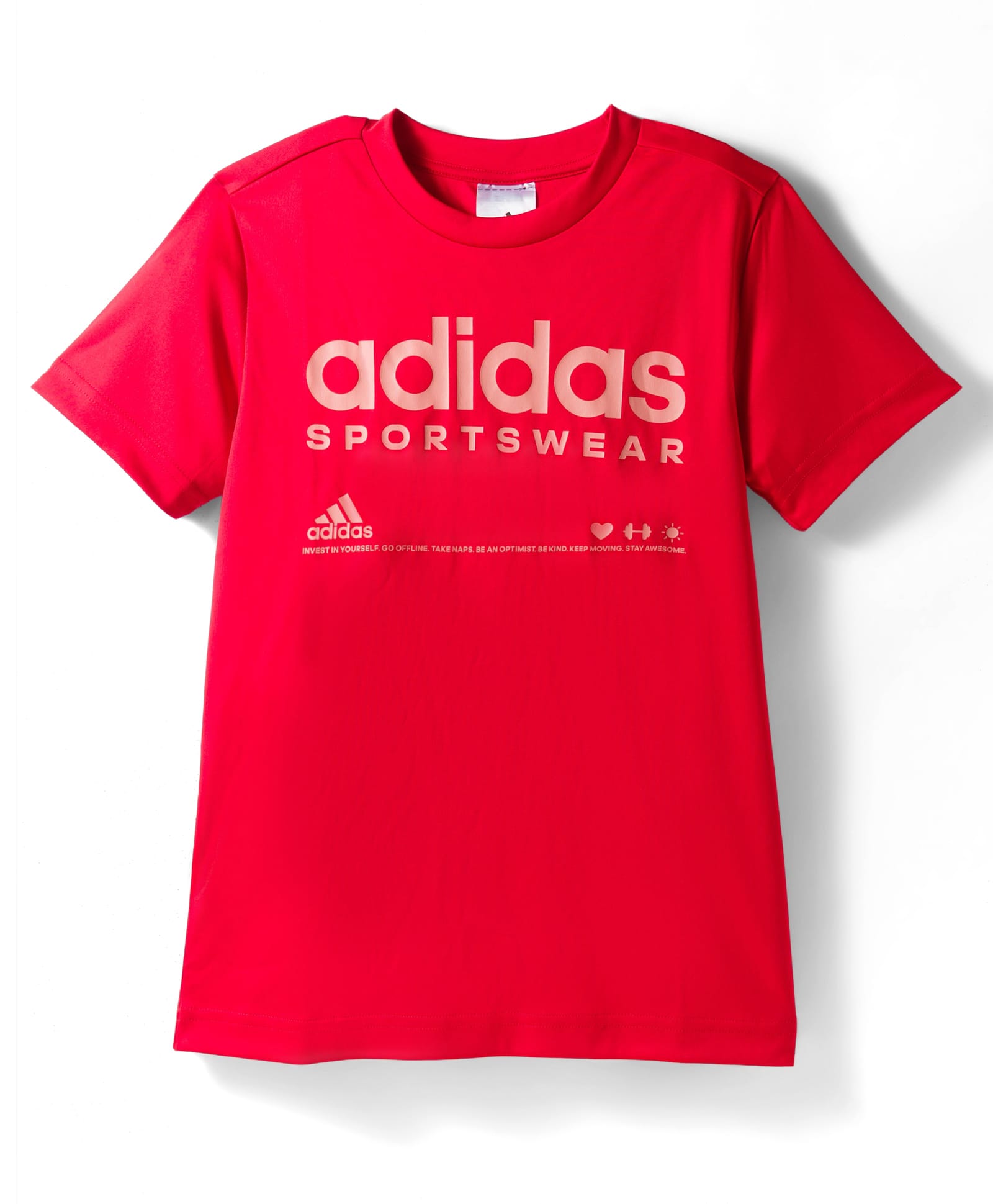 ADIDAS KIDS Woven Half Sleeves T-Shirt With Logo Print - Red-picture-16