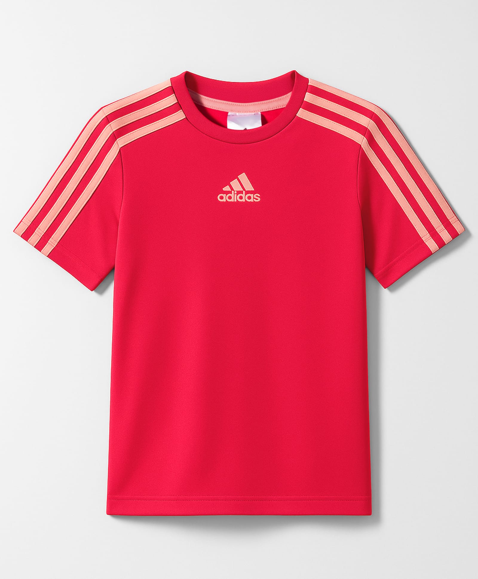 ADIDAS KIDS Knit Half Sleeves T-Shirt with Logo Graphic & Tape Detailing - Red-picture-14