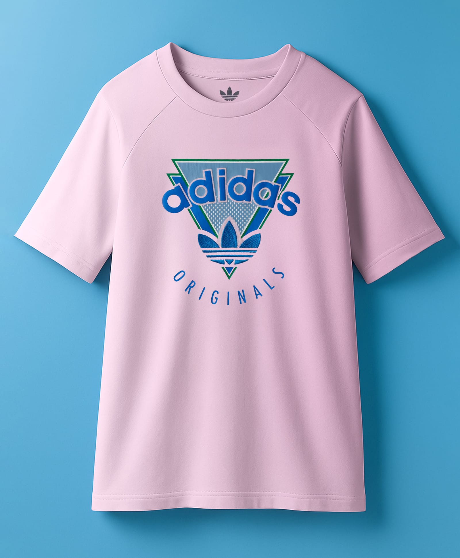 ADIDAS KIDS Cotton Knit Half Raglan Sleeves T-Shirt with Logo Graphic - Pink-picture-10