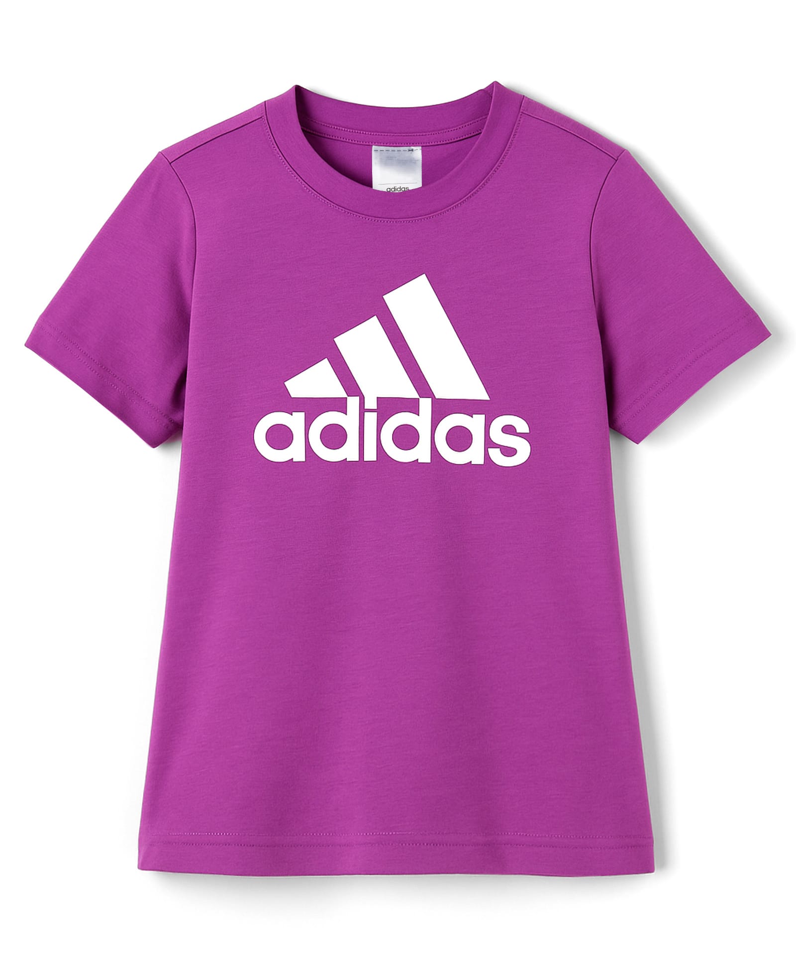 Adidas Kids Cotton Knit Half Sleeves T-shirt With Logo Print - Purple-image-42