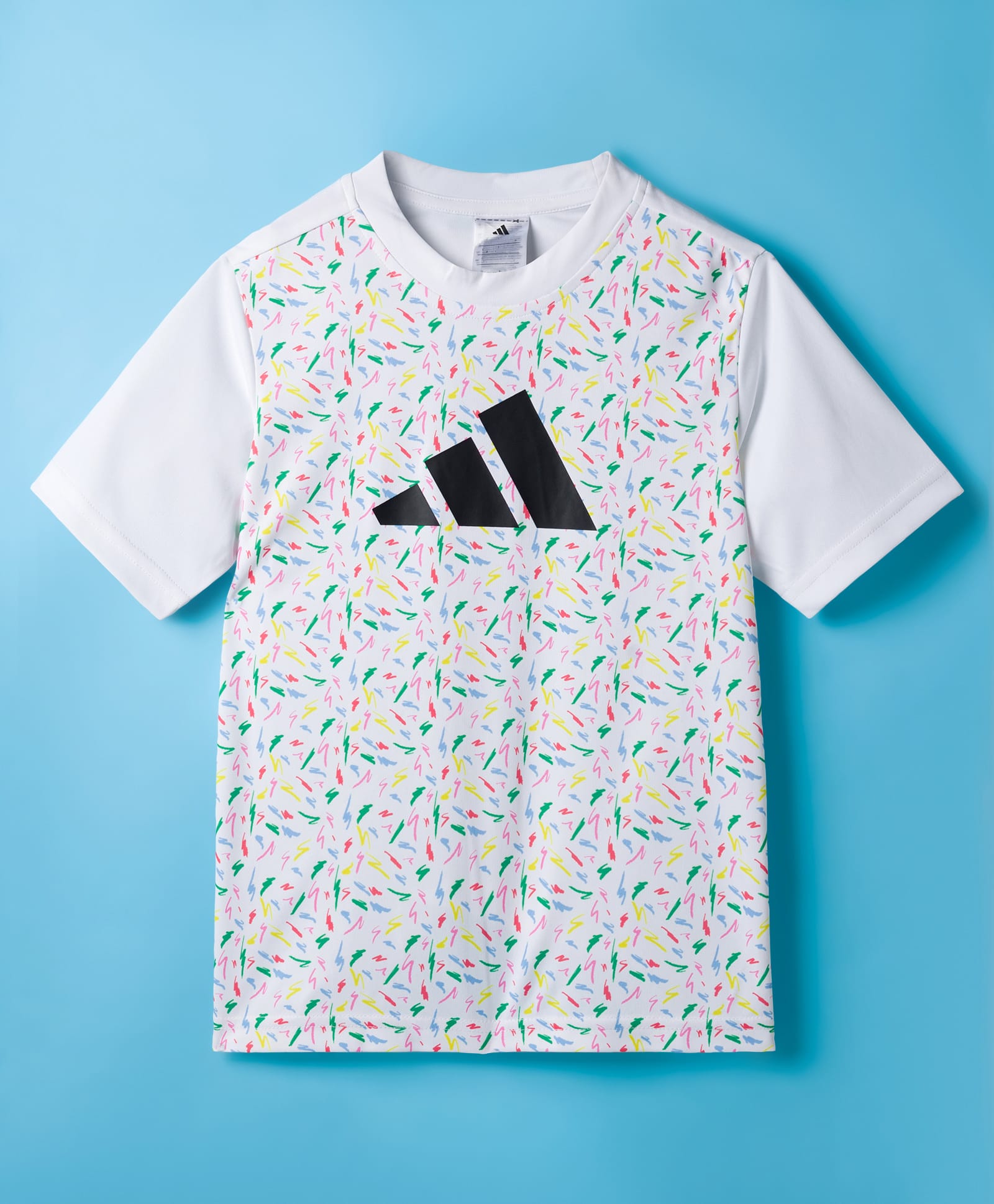 ADIDAS KIDS Knit Half Sleeves Printed T-Shirt - White-picture-26