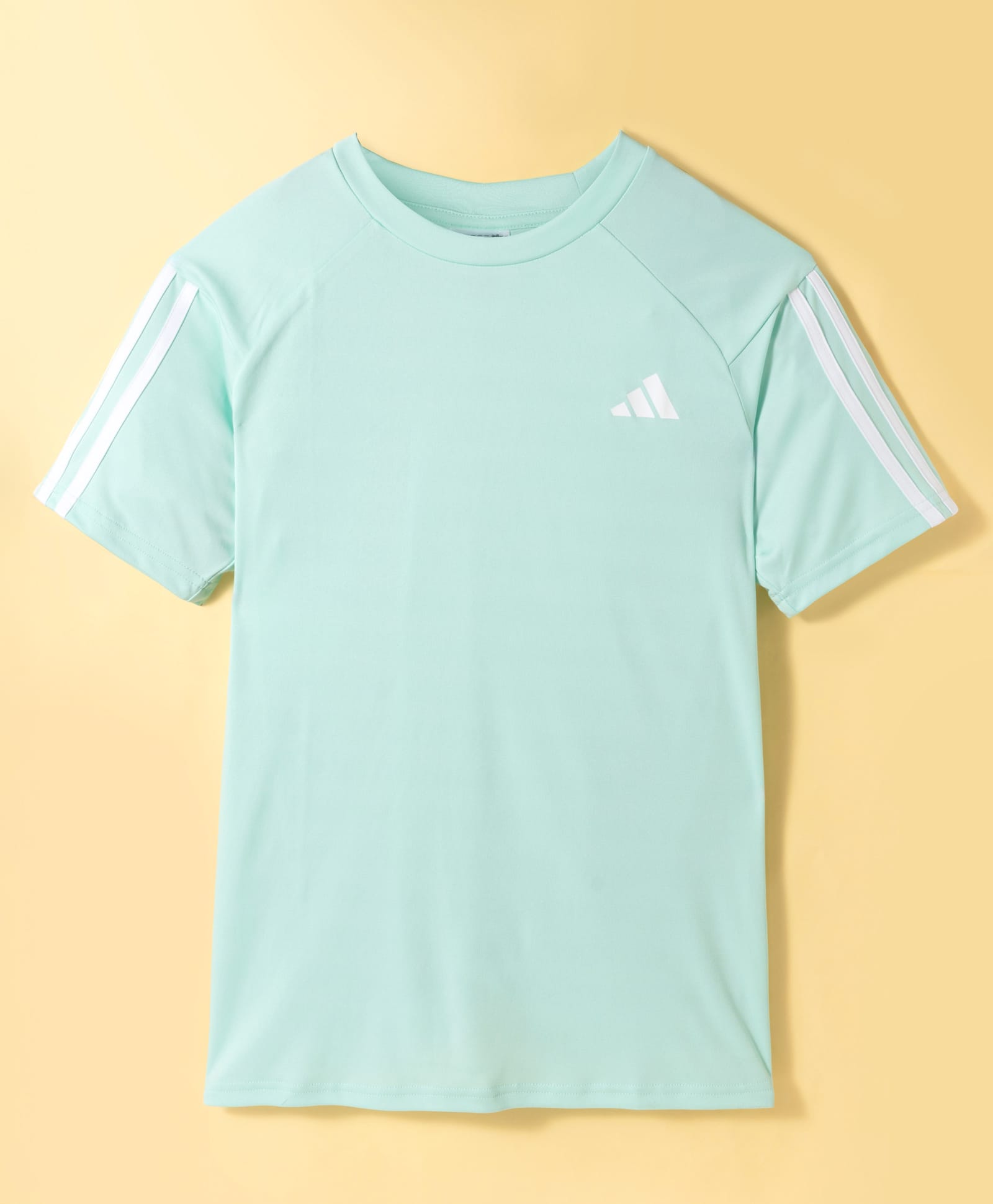 ADIDAS KIDS Knit Half Raglan Sleeves Solid T-Shirt With Tape Detailing - Turquoise-picture-31