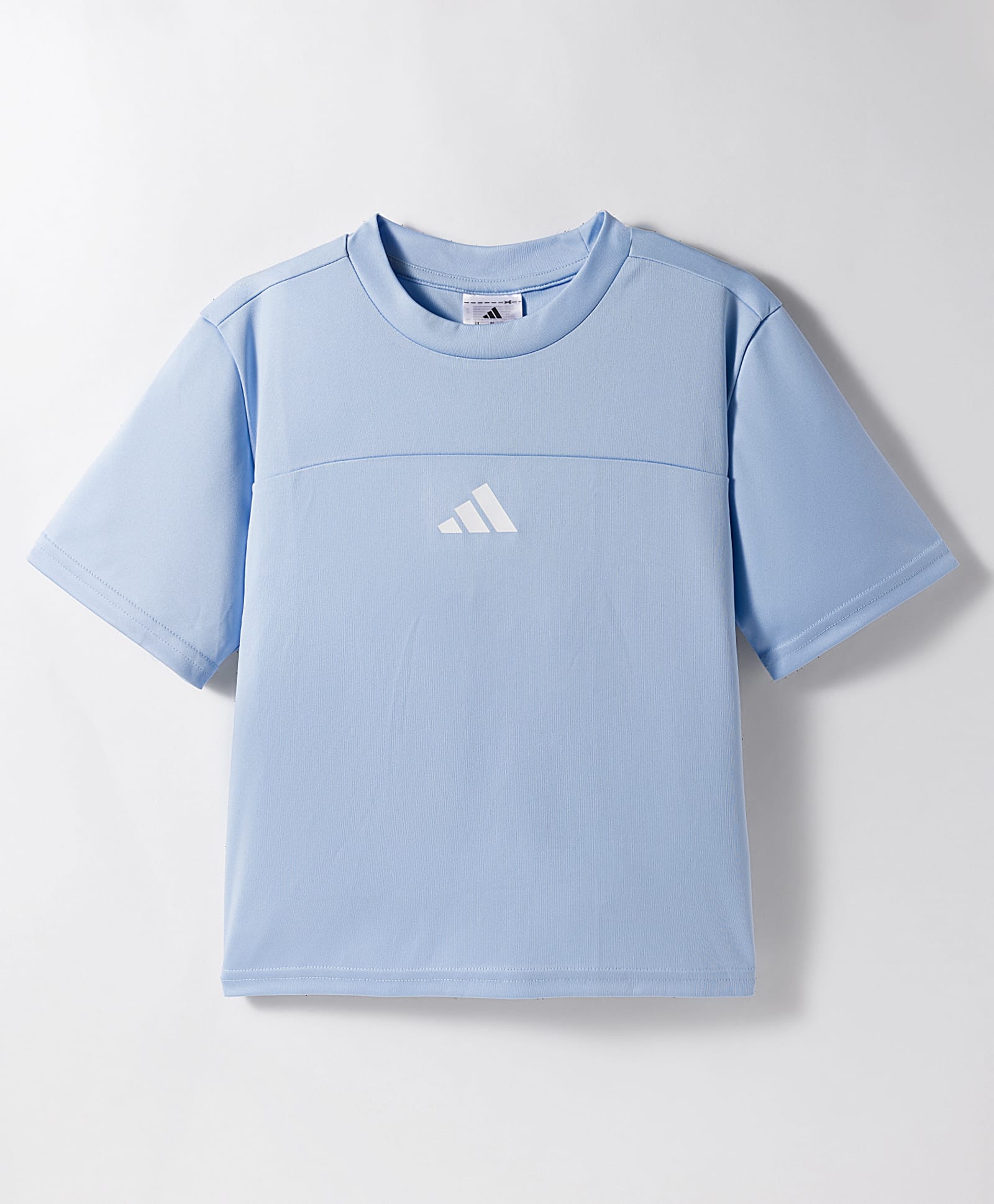ADIDAS KIDS Knit Half Sleeves T-Shirt With Cut & Sew Design - Light Blue-picture-18