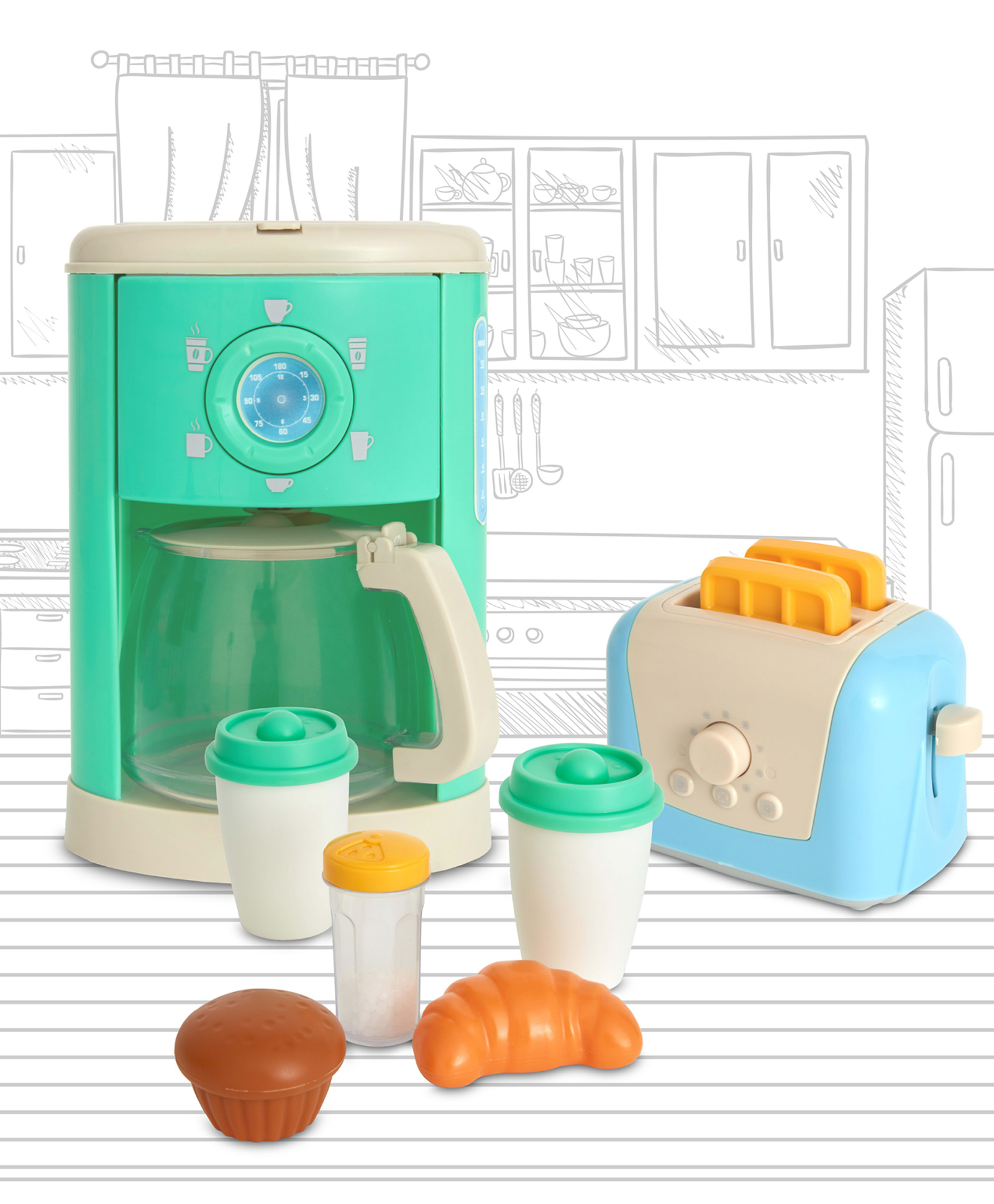 Casdon Takeaway Breakfast Toy Set - Multicolor-picture-17