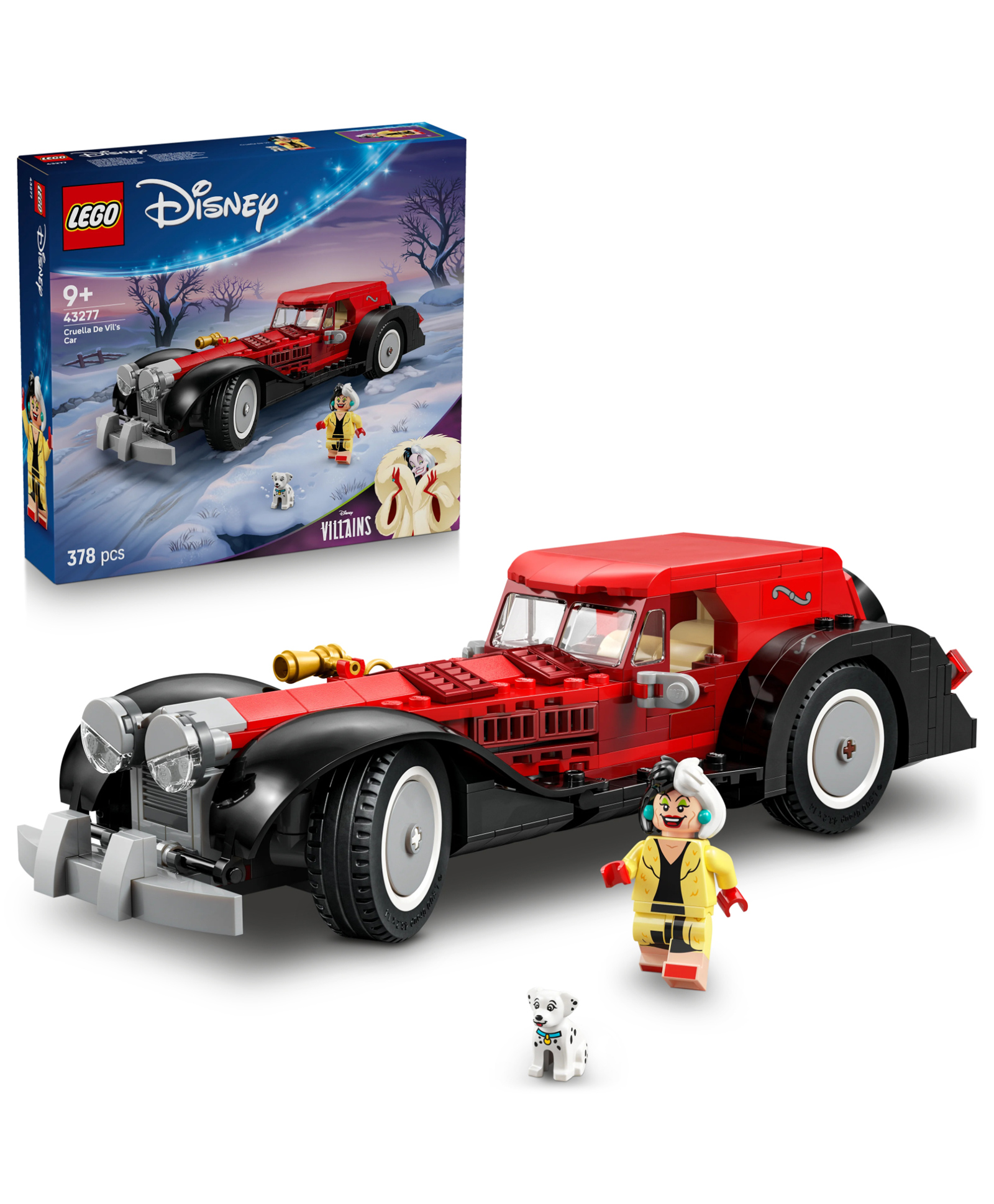 LEGO Disney Cruella De Vil's Car Model Building Toy Vehicle 378 Pieces-43277-picture-12