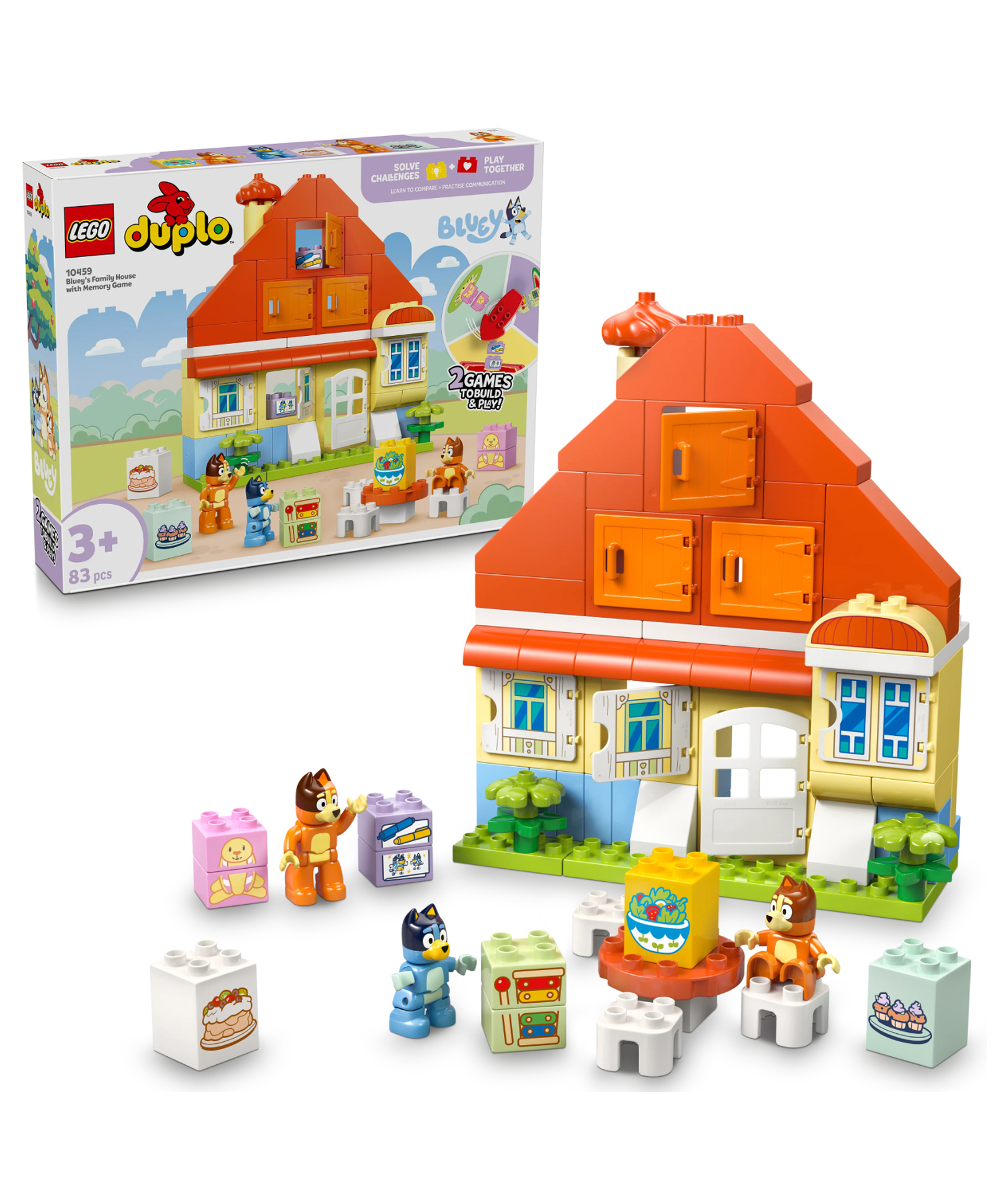 LEGO DUPLO Bluey: Bluey's Family House with Memory Game Interactive Toy 83 Pieces - 10459-image-23