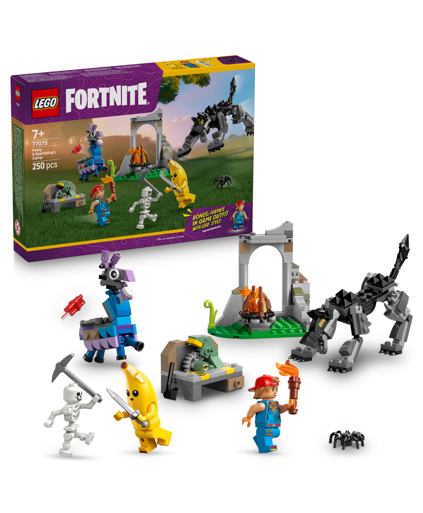 LEGO Fortnite Peely & Sparkplug's Camp Video Game Building Set 250 Pieces - 77075-image-33