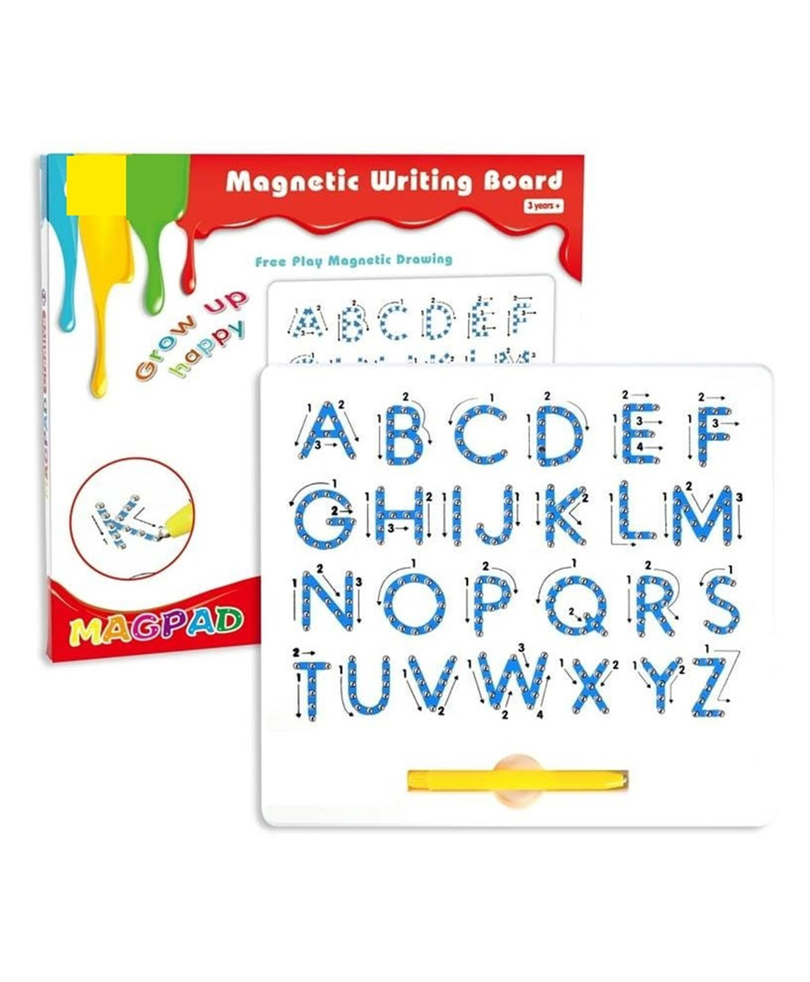 Azhari Magnetic Writing Board for Learning the Alphabet Board for Kids Pack of 1 - Multicolour-image-33