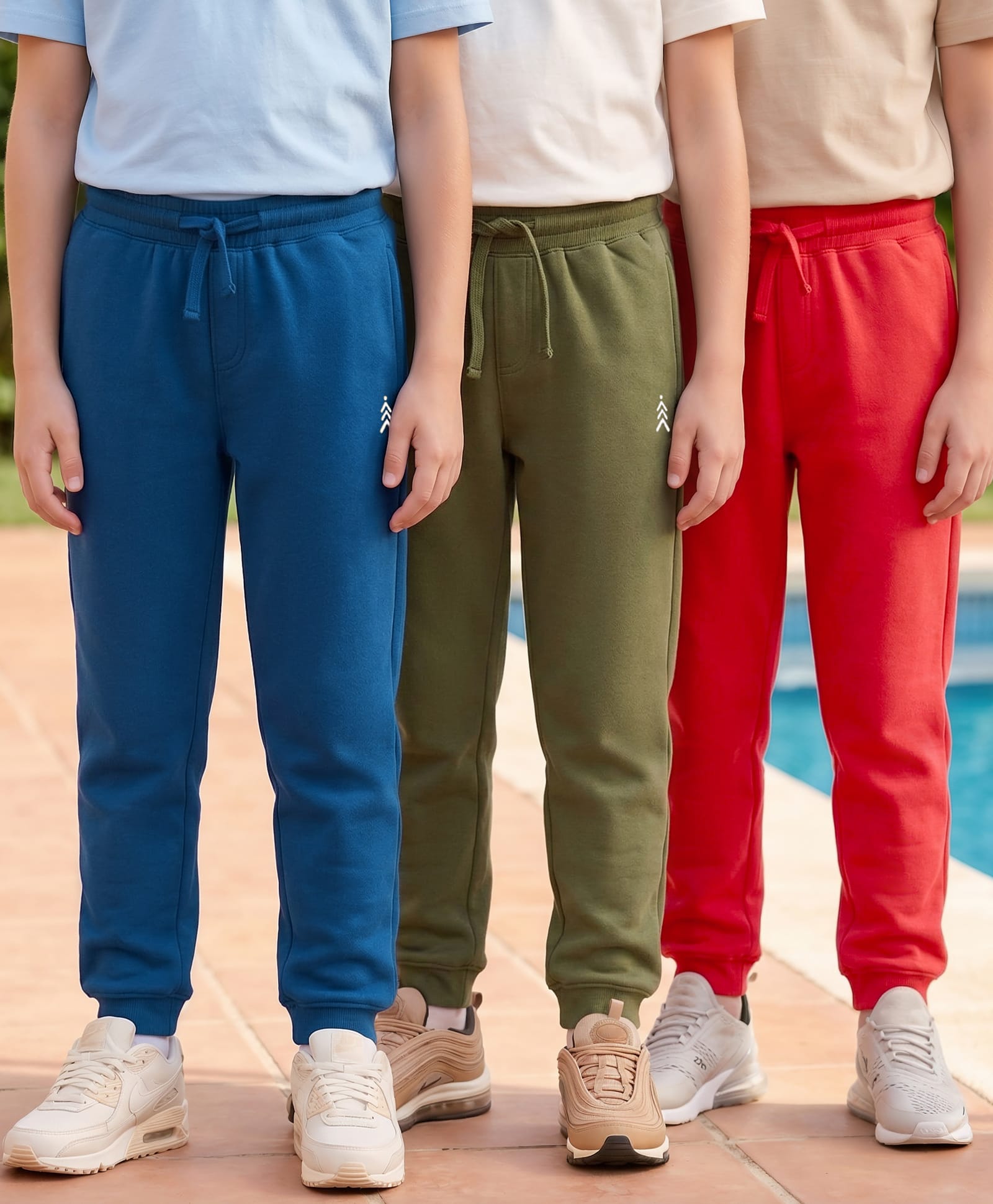 Pine Kids Knit Full Length Solid Colour Lounge Pants Pack of 3 - (Colour May Vary)-image-49