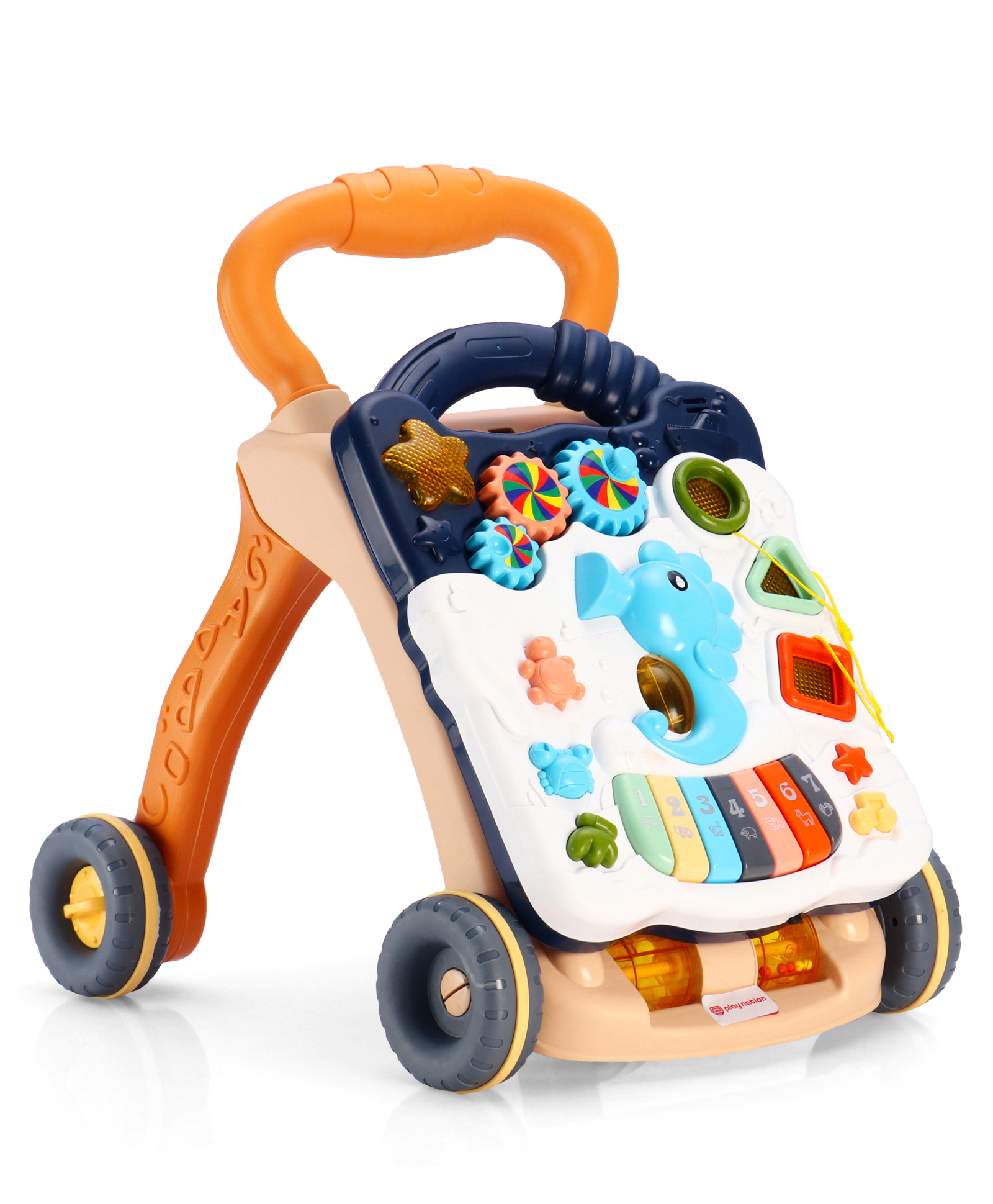 Play Nation Premium Seahorse Push Walker for Kids - Multicolor Activity Walker with Music & Light for Toddlers Fun Musical Table Sit to Stand Multi Activity Walker Interactive Learning Toy-image-8