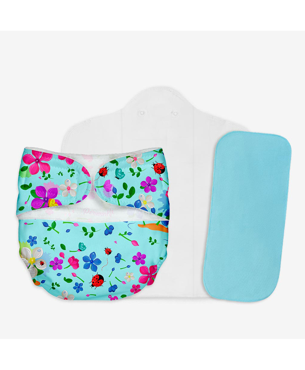 SuperBottoms Newborn UNO Cloth Diaper with Insert & Liner| 0-3M | Reusable Diaper | Periwinkle-image-22