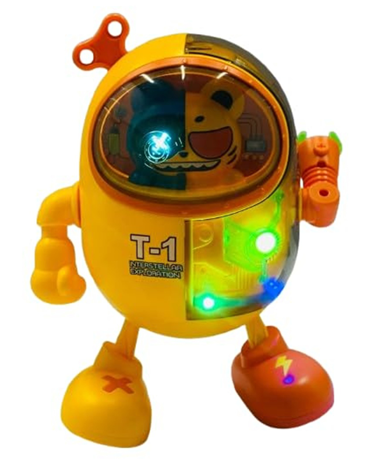 AKN TOYS Gear Mechanical Dog,Interactive Robot Dog Toy, Battery Operated , Smart with Blinking Eyes and Flashlight, Musical Dog Toy for Kids- PACK OF 1 - ( COLOR MAY VARY )-image-18