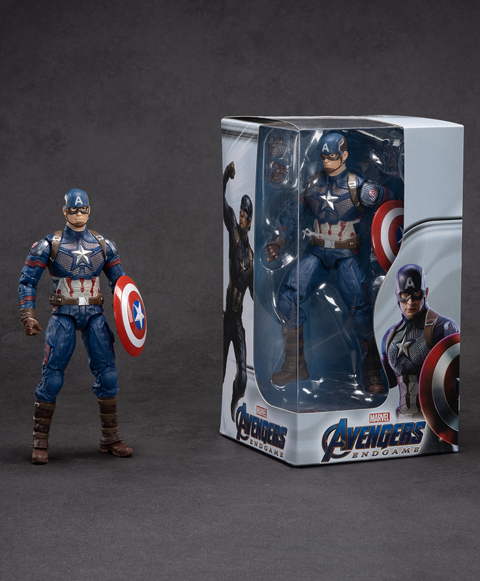 Marvel New Captain America with Plastic Holder Action Figure Toy - Blue-picture-11