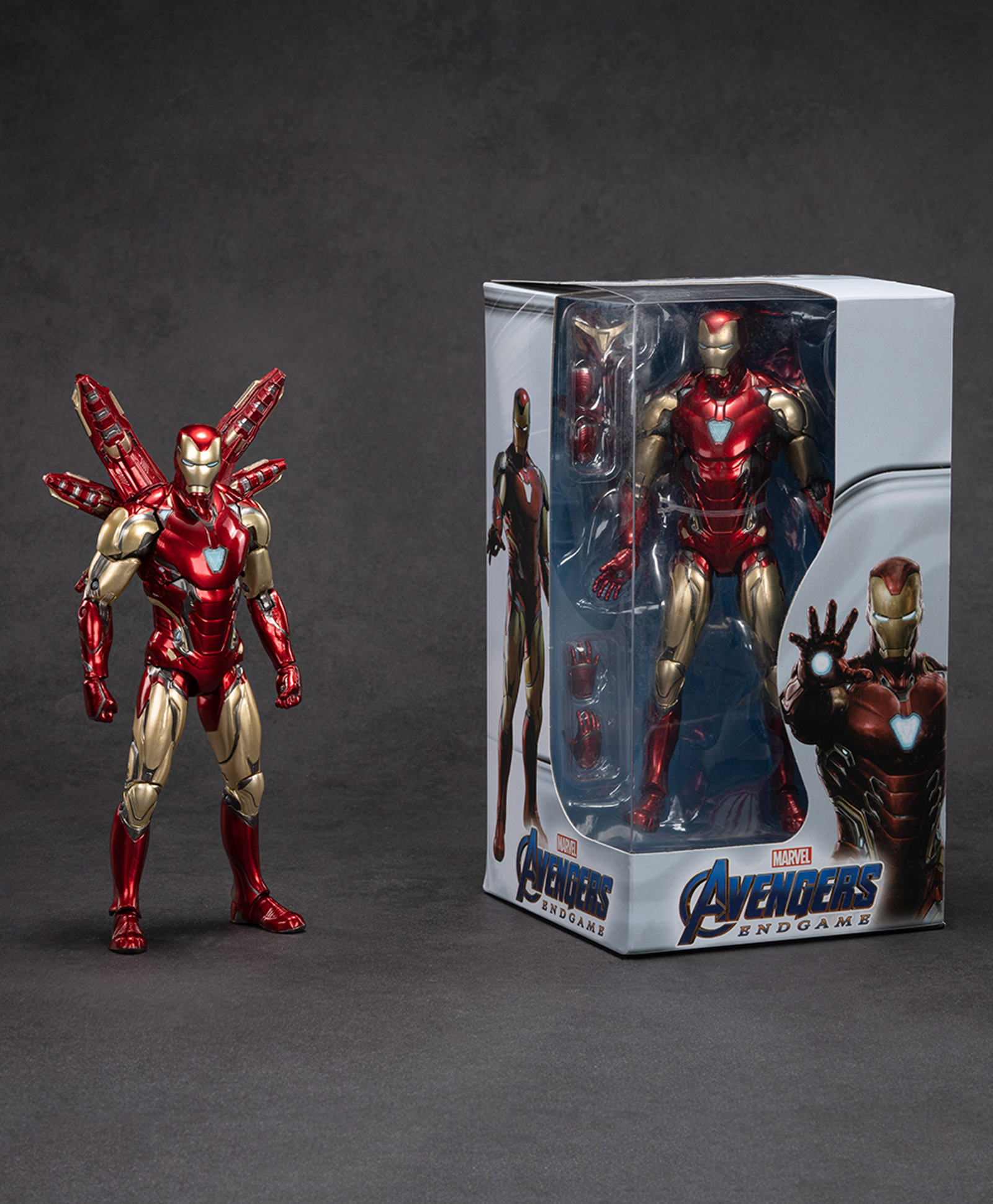 Marvel Iron Man MK85 with Plastic Holder Action Figure Toy Red - Height 18 cm