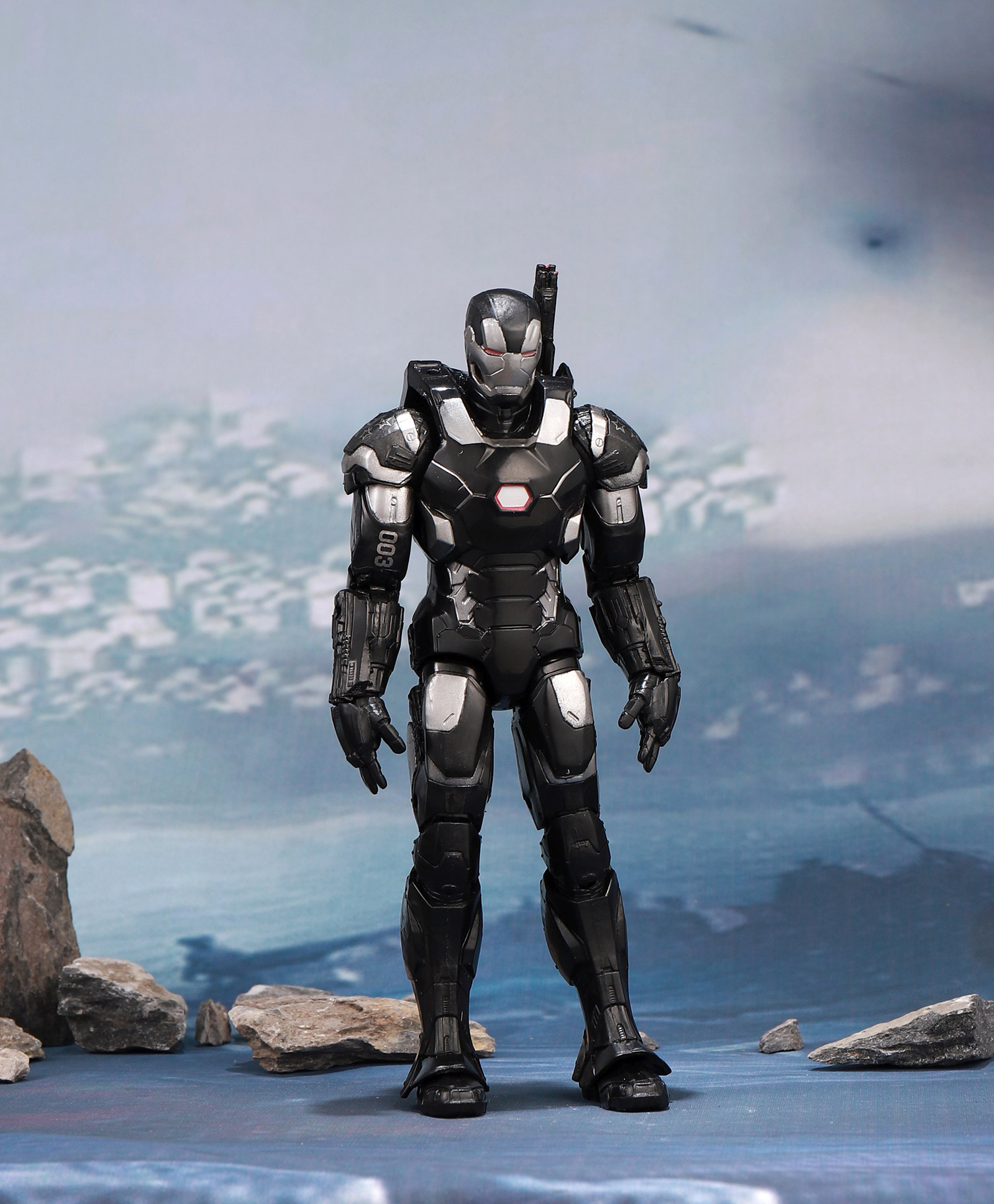 Marvel War Machine with Plastic Holder Action Figure Toy - Grey-image-49