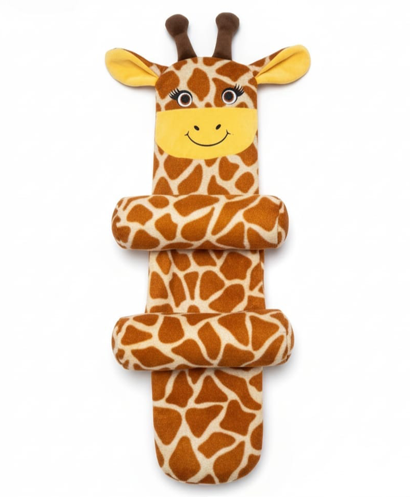 NeonateCare Pillow with Side bolsters Sweat free and comfort pillow- Brown Giraffe Print-image-3