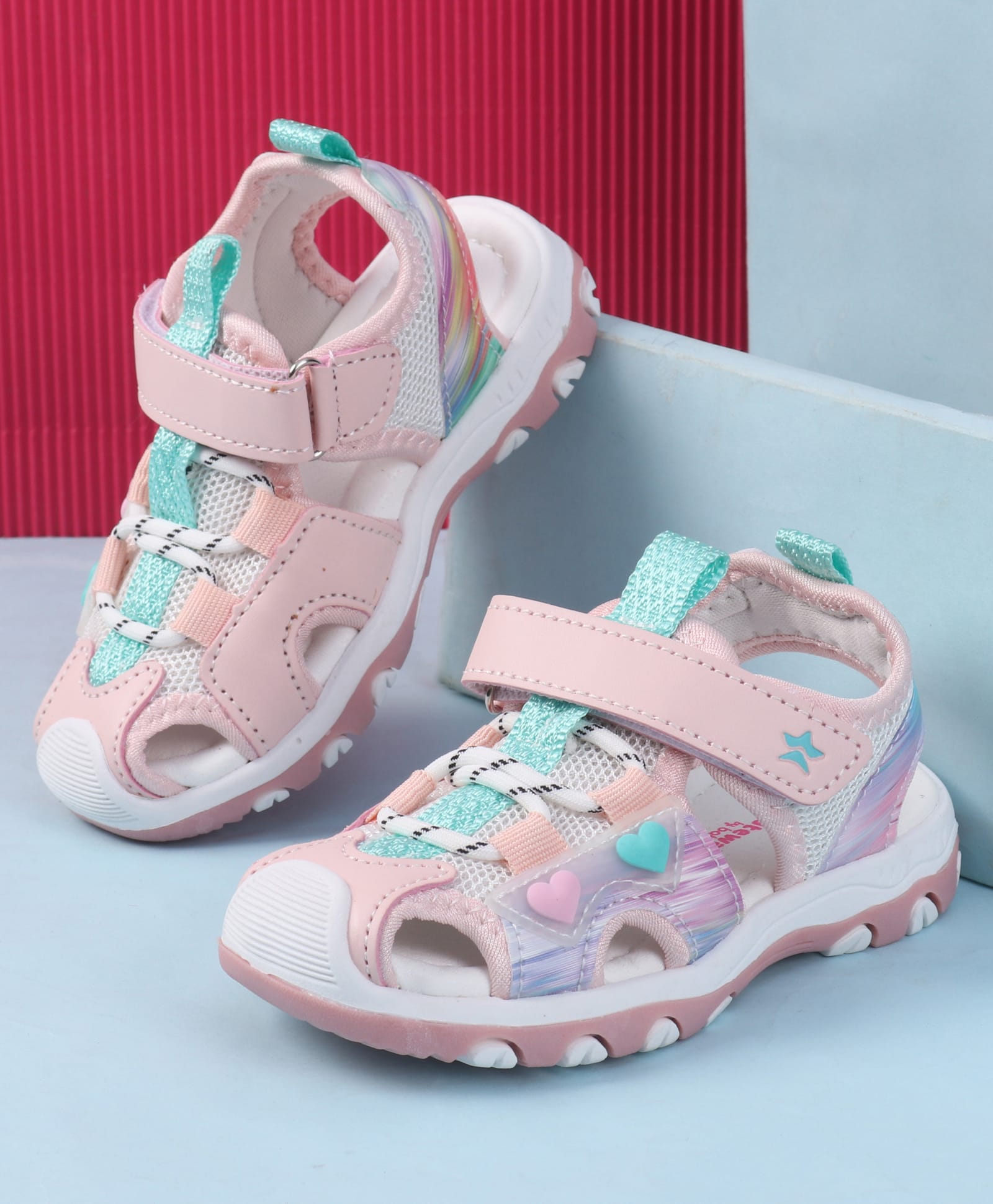 Cute Walk by Babyhug Sandals With Velcro Closure - Pink