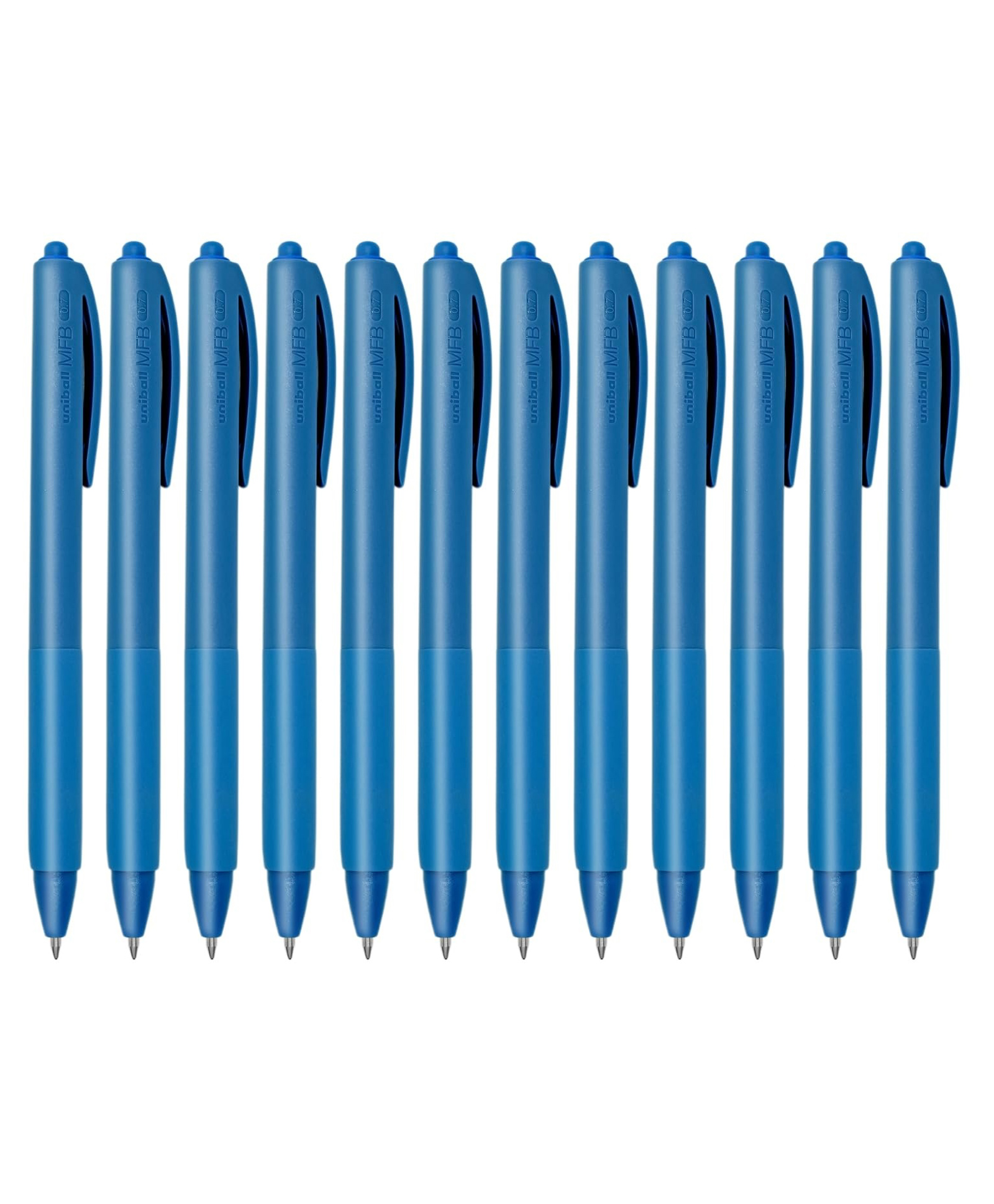 uniball Uni-ball MFB Retractable Ball Pens, 0.7 mm Tip, Blue Ink, Pack of 12-picture-25