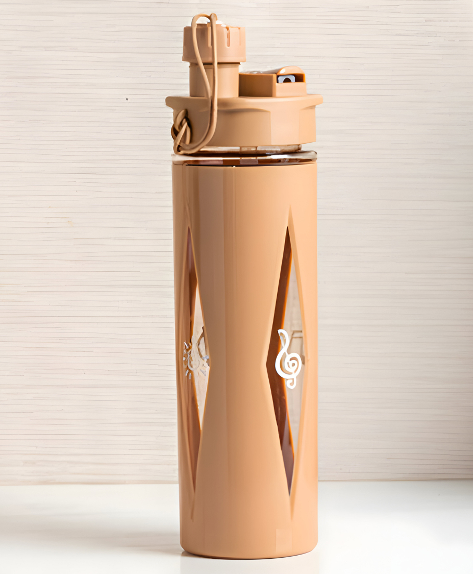 SCHOOLISH 580ml Double-layer Insulated Straw Drinking Spout Dual-purpose Plastic Water Bottle for Sports Use- PACK OF 1- COLOR MAY VARY-image-1