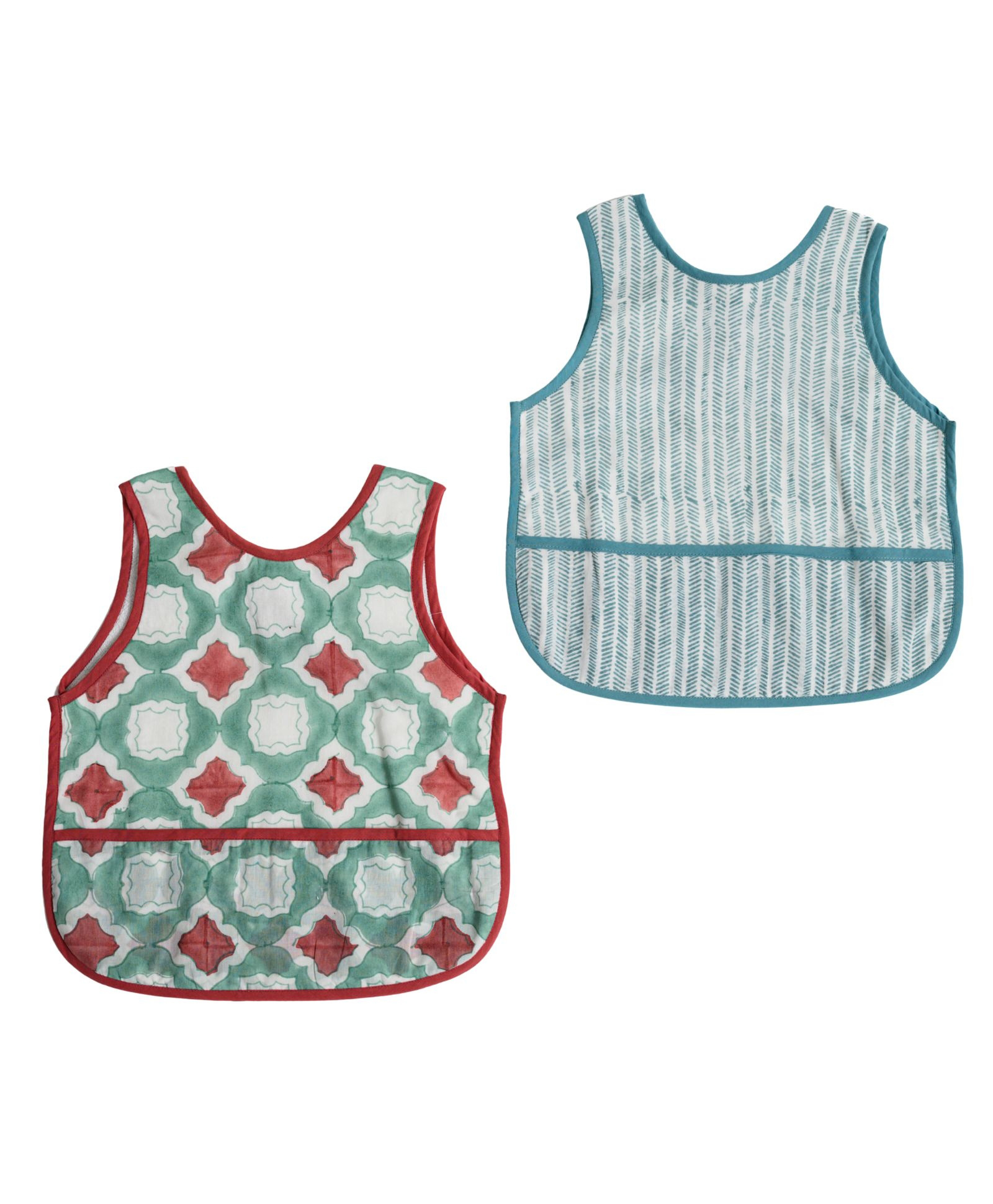 Taabartoli Cotton and Terry Hanblock printed Kiwi Toddler Bibs ( Set of 2)-picture-11