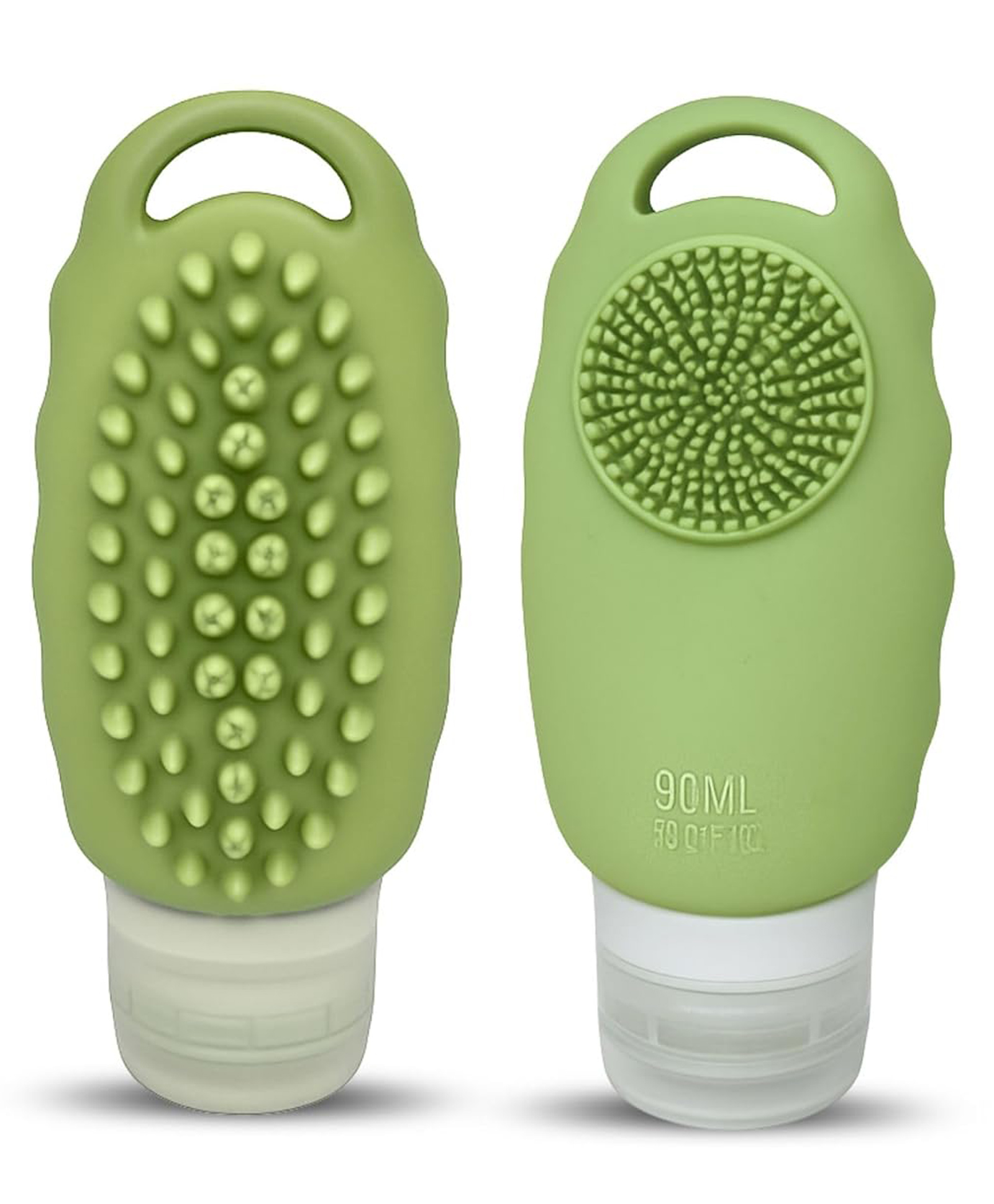 The Little Lookers (Baby Shampoo Bottle with Soft Silicone Scrubber) (2-in-1 Shampoo Dispenser & Bath Brush | BPA-Free | Leak-Proof | Gentle Massage & Cleaning) (90 ml)-(Green) (1 Unit)-image-45