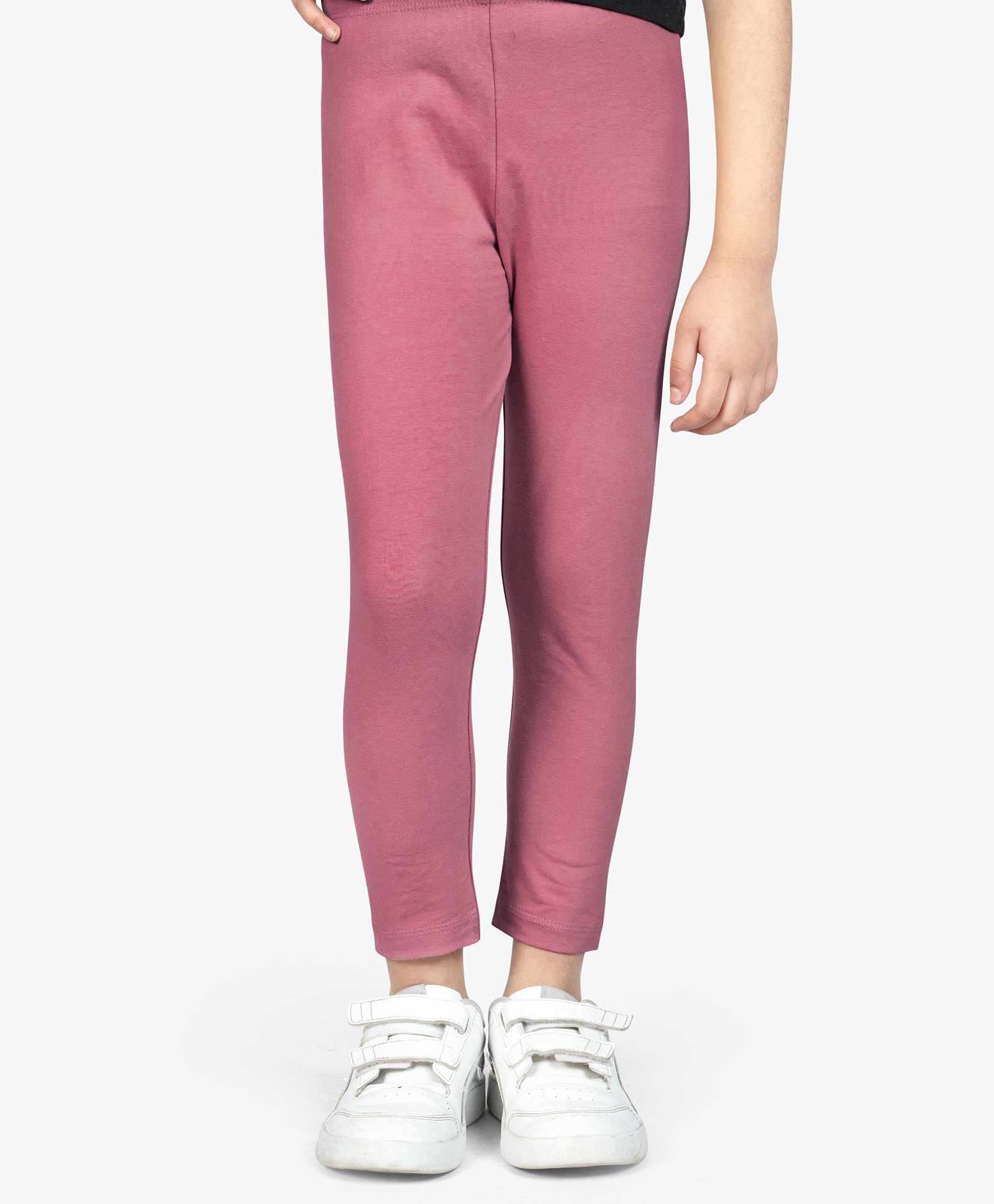 Ariel Cotton Knit Solid Leggings - Pink-image-17