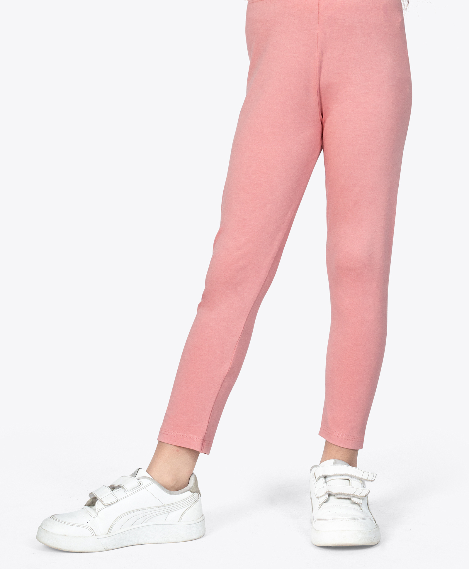 Ariel Cotton Knit Solid Leggings - Pink-image-49