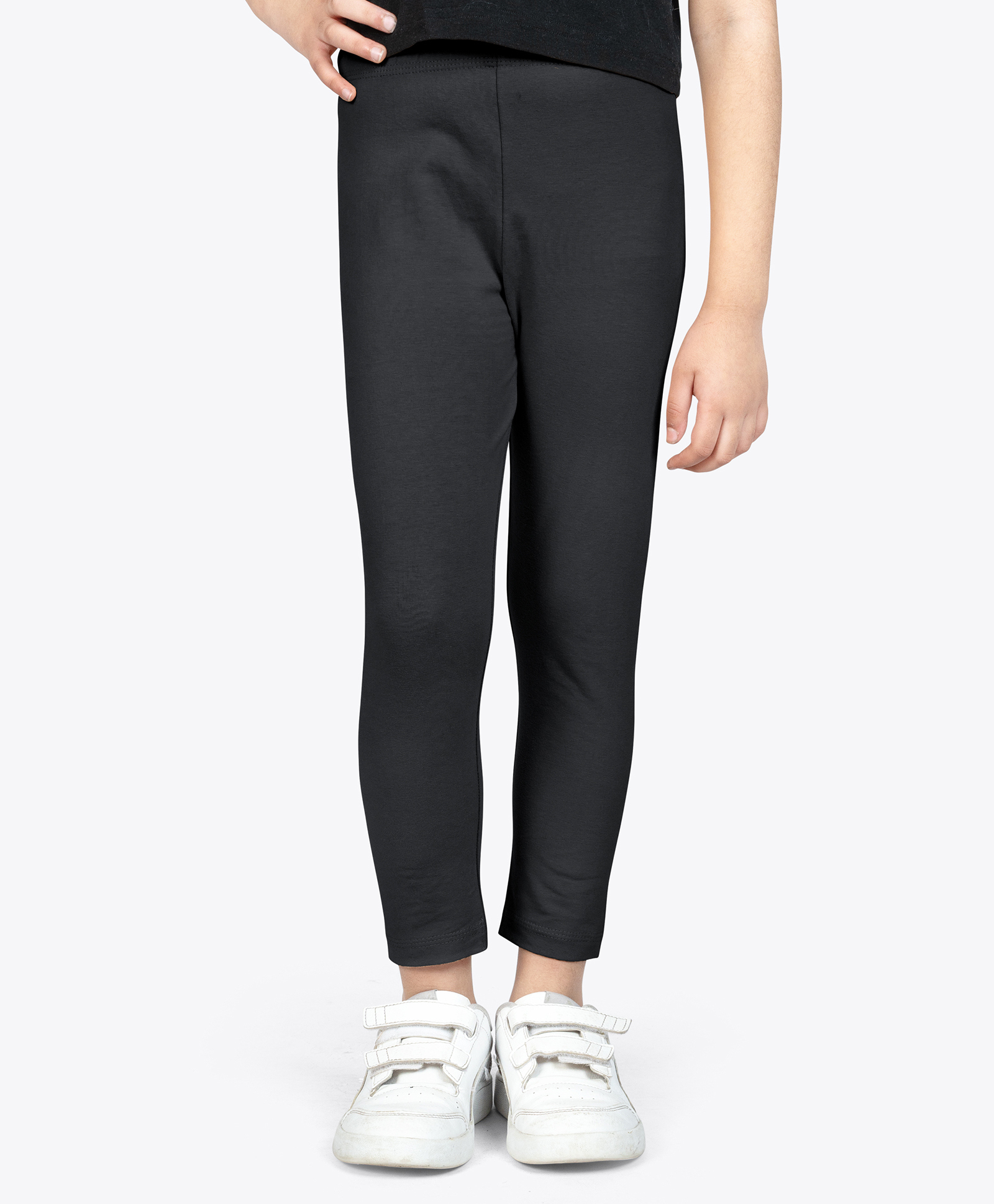 Ariel Cotton Knit Solid Leggings - Black-picture-31