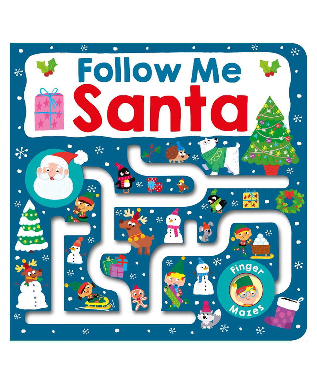 Maze Book: Follow Me Santa Board Book By Roger Priddy - English-image-38