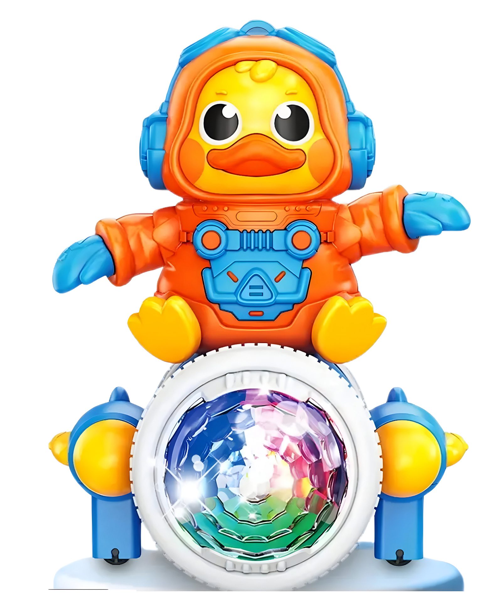 NEGOCIO Rocket Wheel Battery Operated Space Duck Toy with Colourful Lights & Sound- PACK OF 1- COLOR MAY VARY-image-24