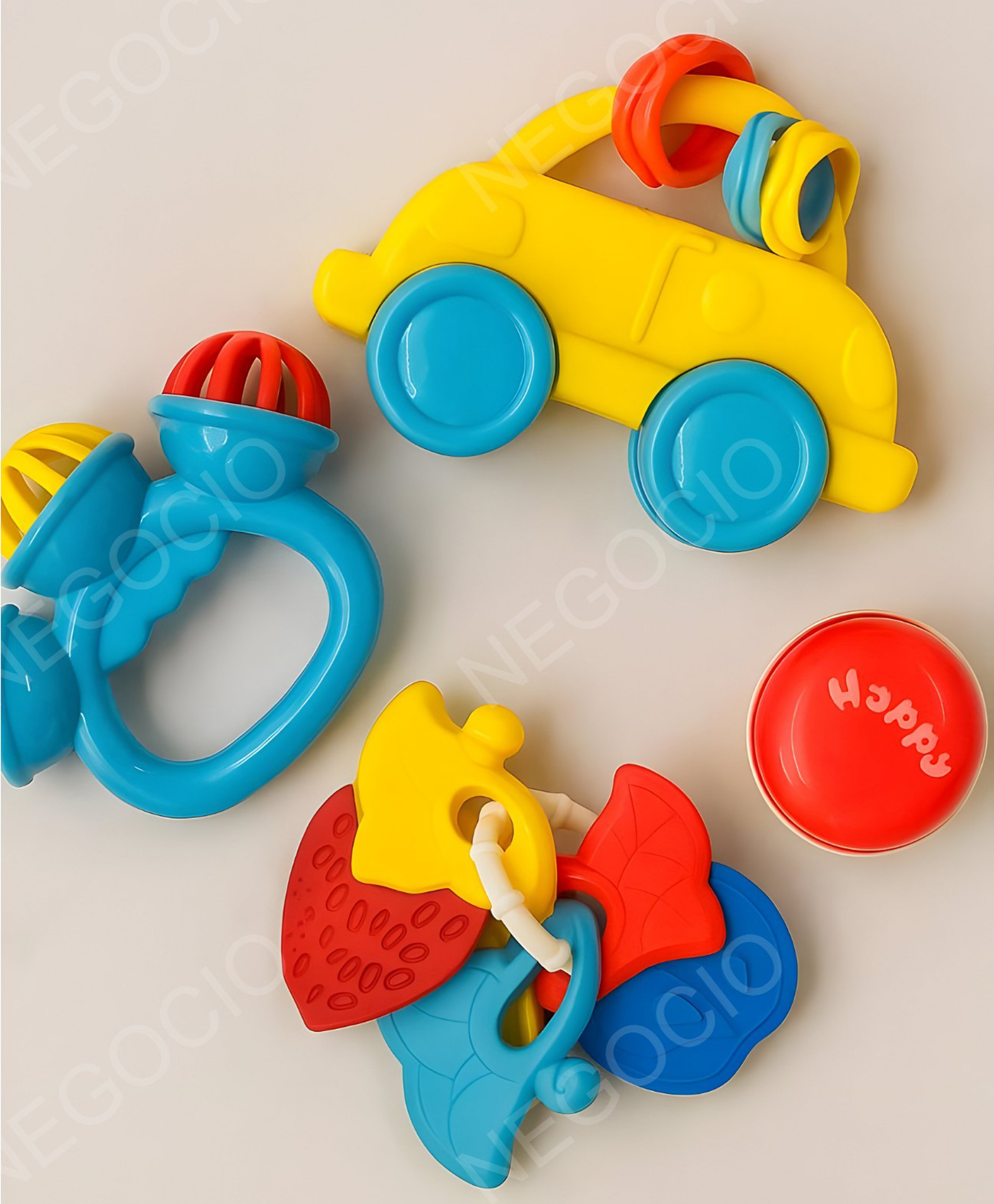NEGOCIO 6 Pcs Infant Grab Shake Rattle, Sensory Teether, Babies Development Learning Music Toy, Newborn- PACK OF 1- COLOR MAY VARY-picture-24