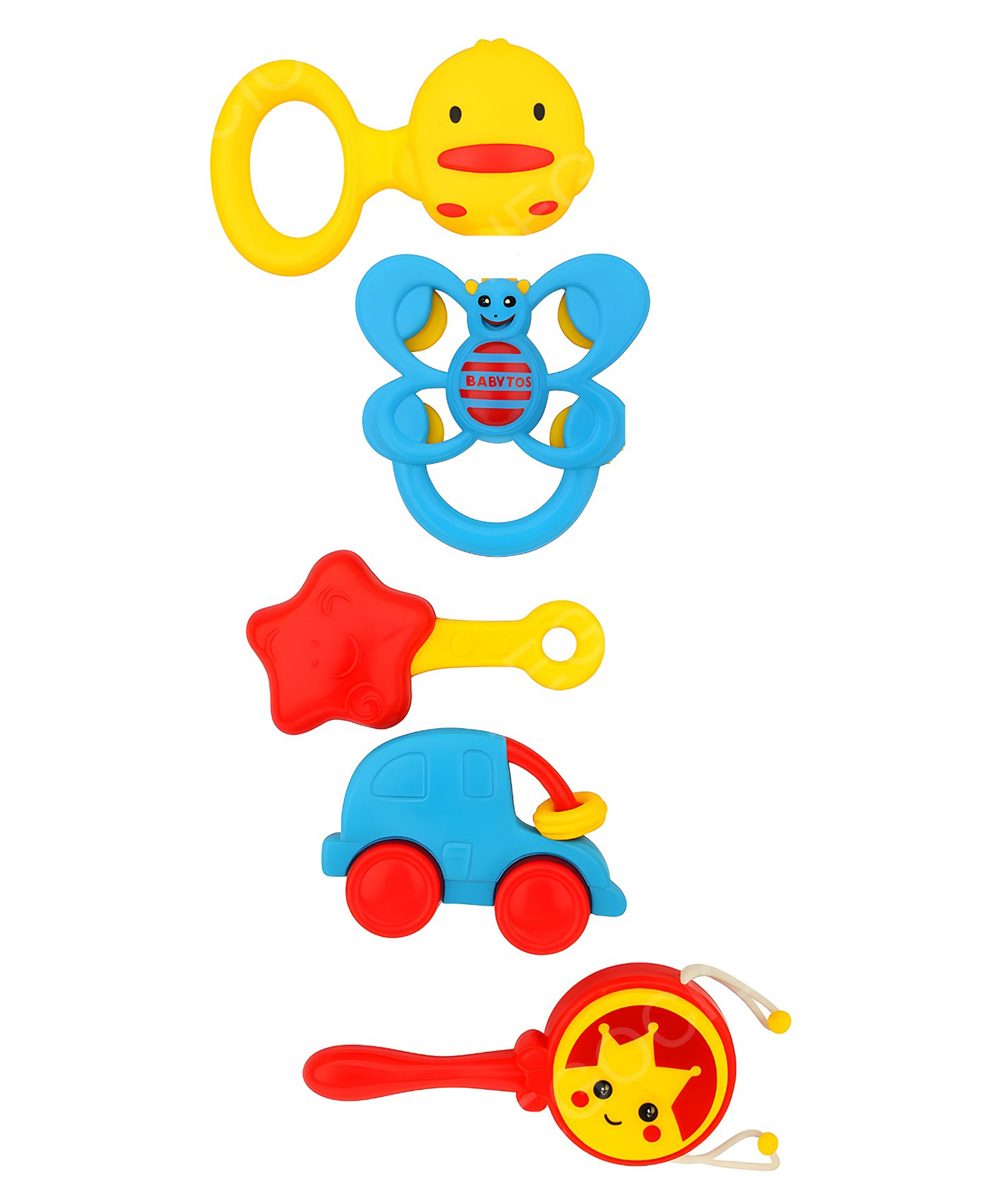 NEGOCIO Plastic Colorful Grab Rattles Toys for New Born Baby & Infants, Early Age Toys for Kids- PACK OF 1- COLOR MAY VARY-image-7