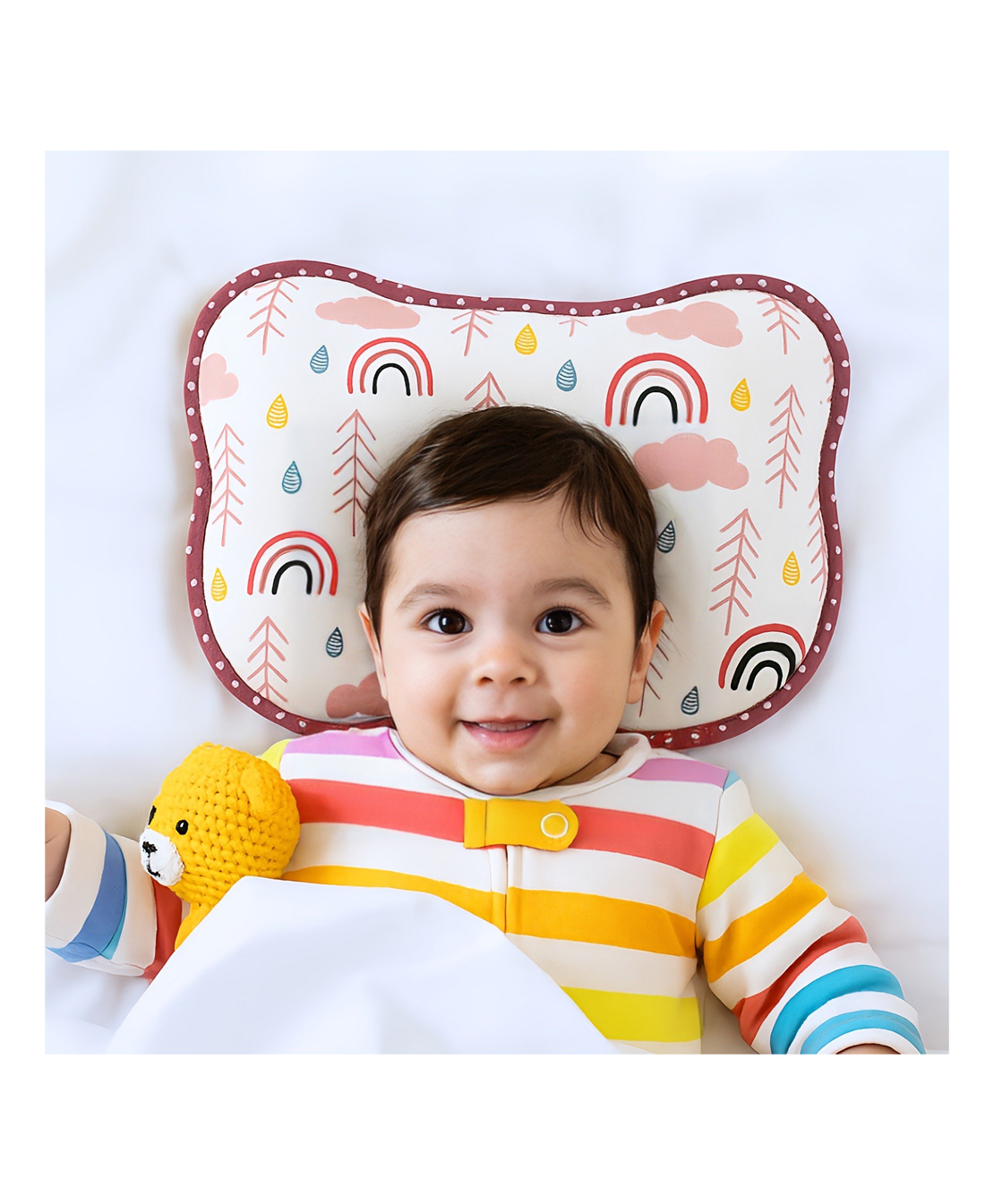 KidDough Memory Foam Baby Pillow with Organic Cotton Head Shaping Pillow | Sleeping Pillow for Kids & Toddlers-picture-13