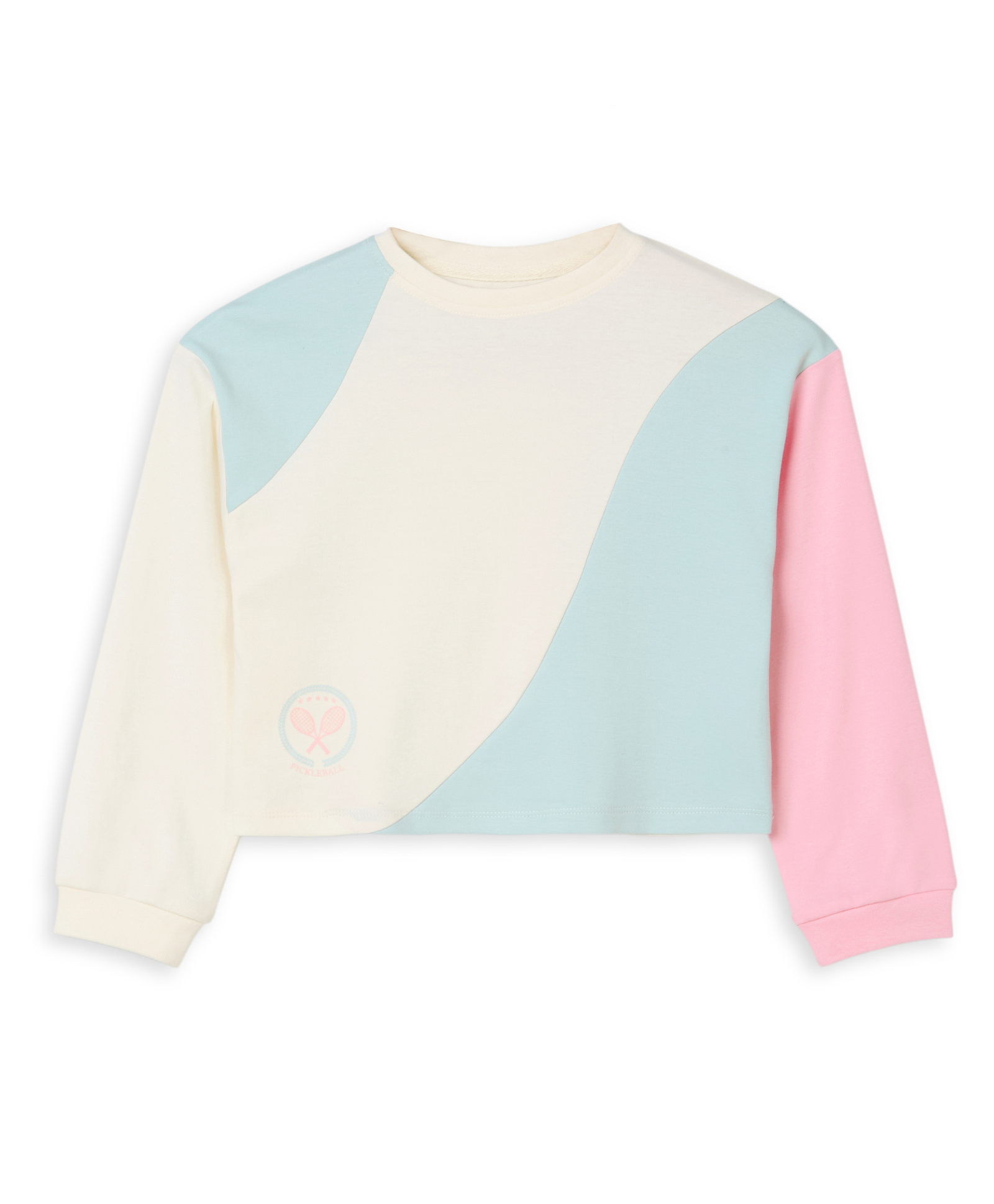 My Milestones 100% Cotton Knit Full Sleeves Colour Blocked Winter Top - Vanilla Ice & Mint Green-picture-29