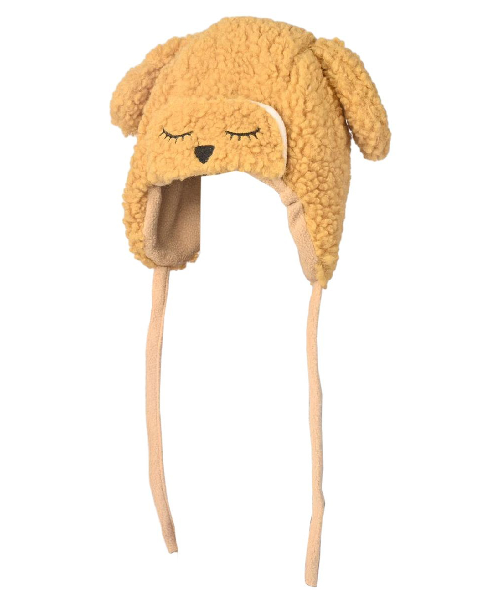 Kid-O-World Acro Wool Dog Ears Textured Cap - Yellow - Circumference - 48 cms-image-13