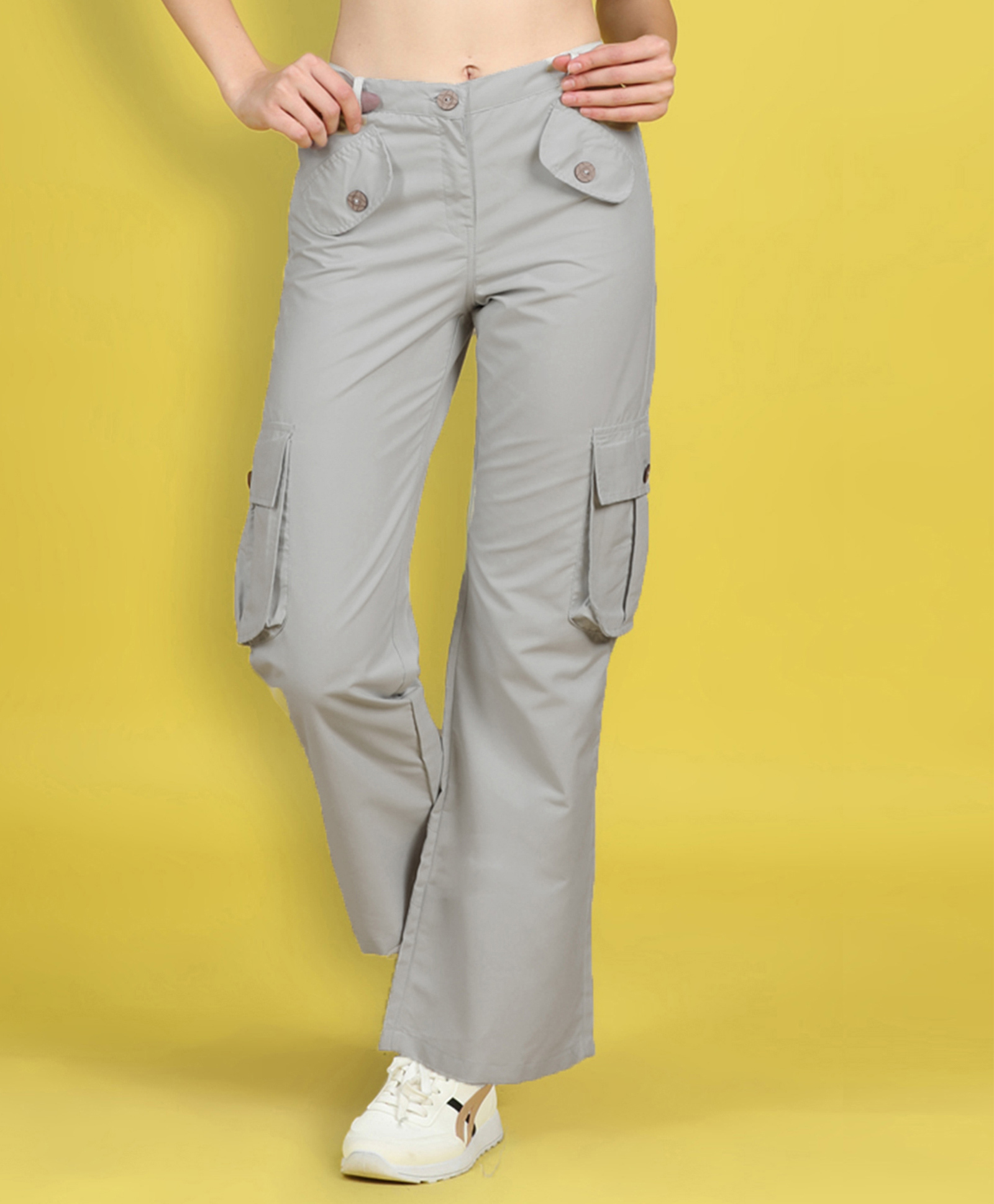 Cutiekins Woven Solid Cargo Pants - Grey-picture-28
