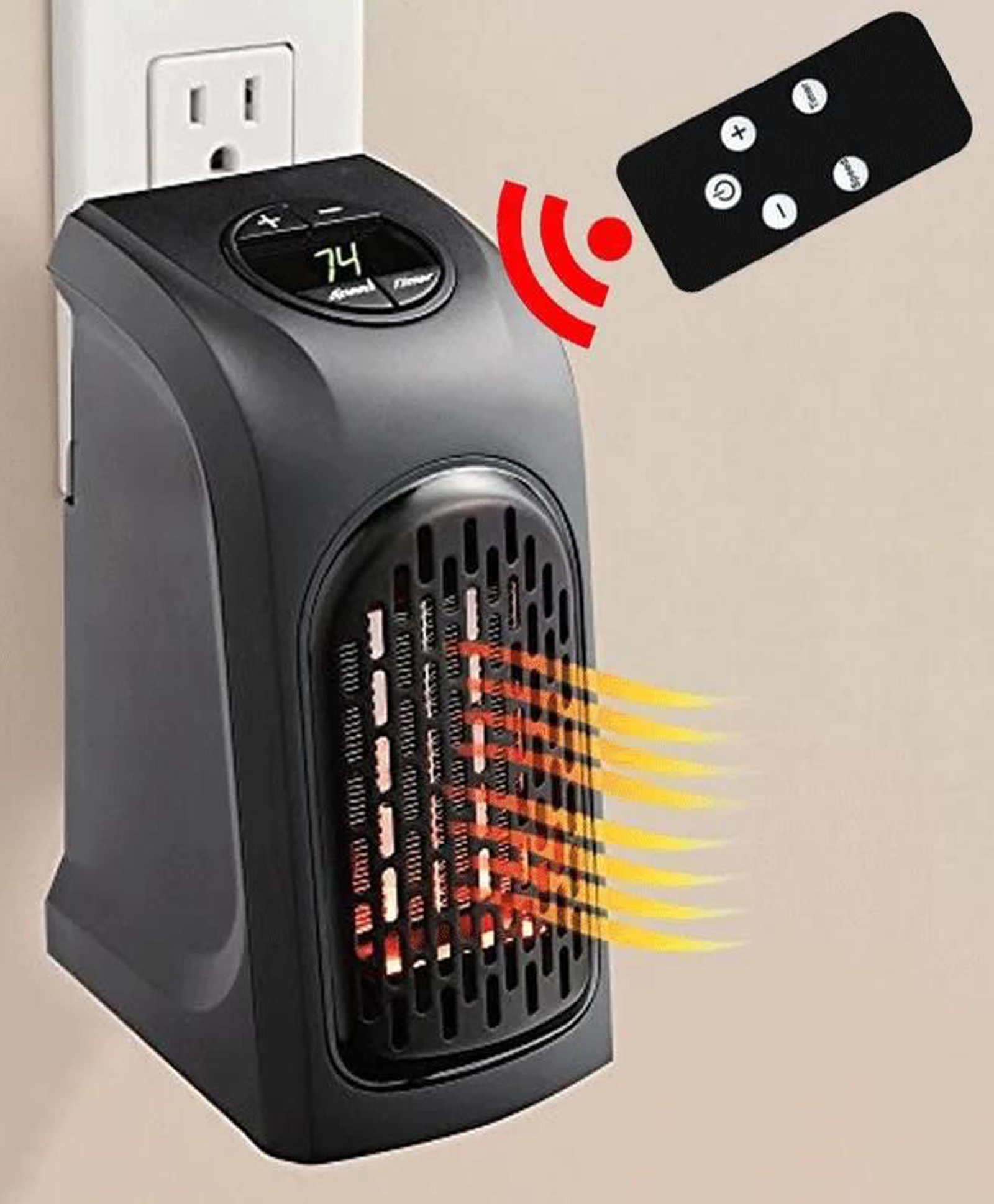 ADKD 400W Mini Electric Wall Plug Room Heater With Remote Control For Home, Office & Bathroom | Fast Heating, Adjustable Temperature, Energy Efficient (Random Color and Design)-image-8