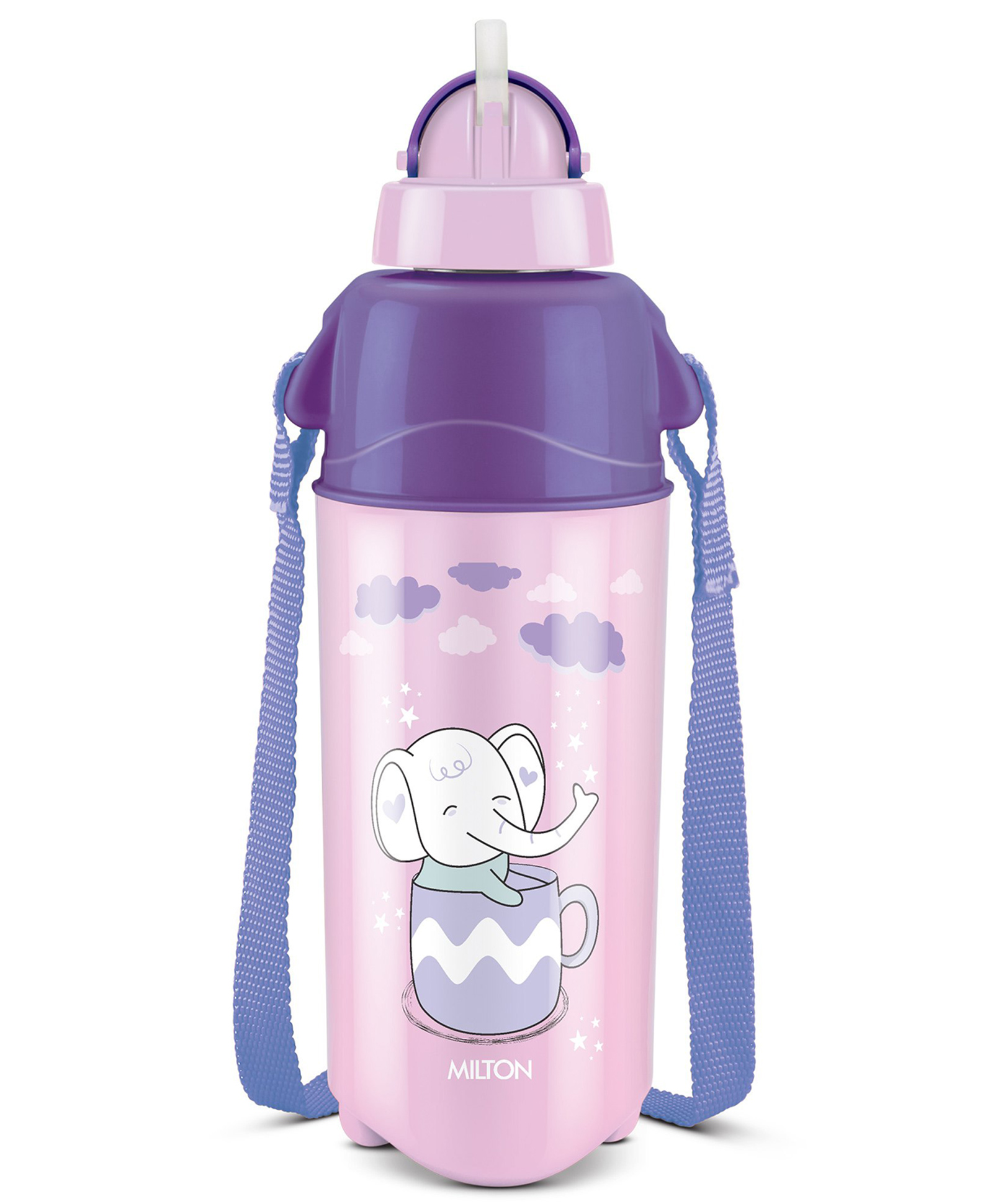 Milton Kool Trendy Insulated Sipper Water Bottle with Straw Leak Proof BPA Free Food Grade Easy to Carry Purple - 490 ml-image-29