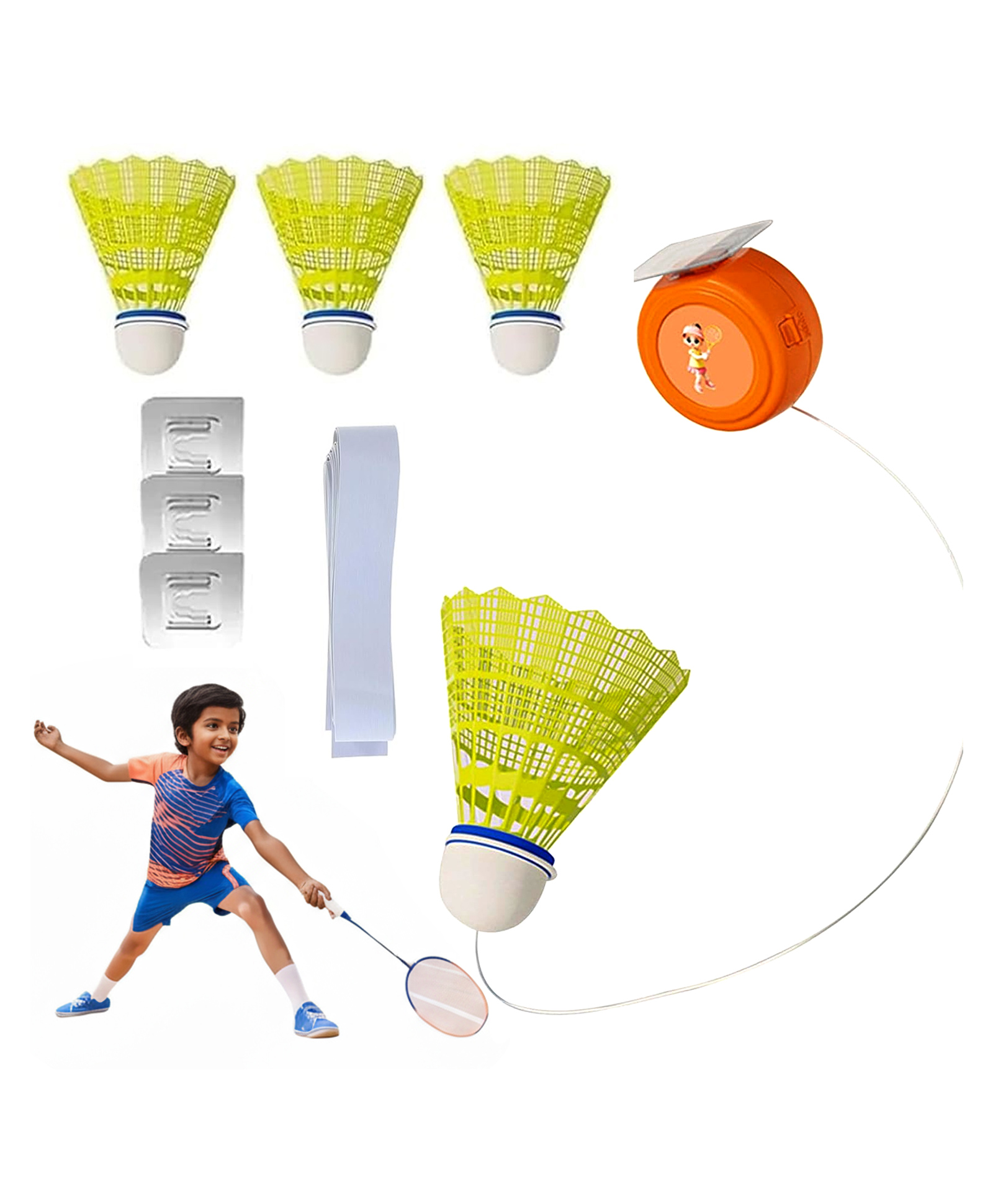 BIPLOB WORLD Kidology Hanging Badminton Self-Training Kit-picture-17